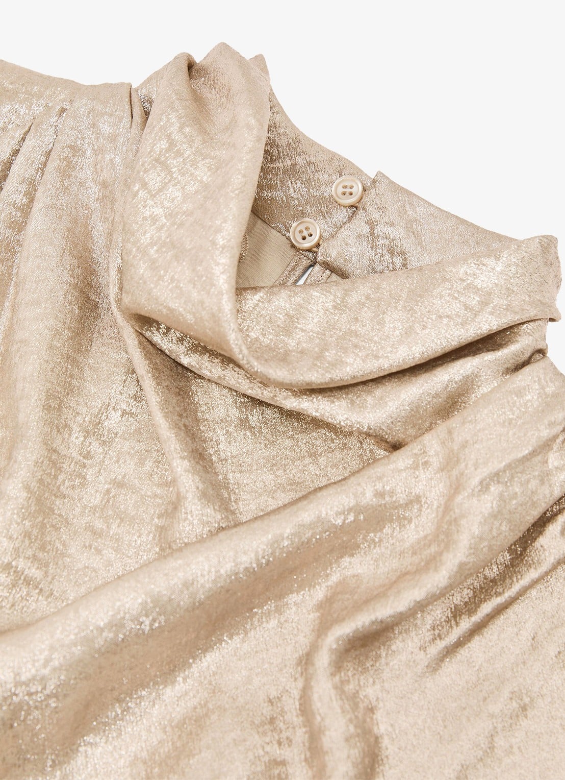 Reiss Romee mouwloze top met drapering  - detail 5 goud