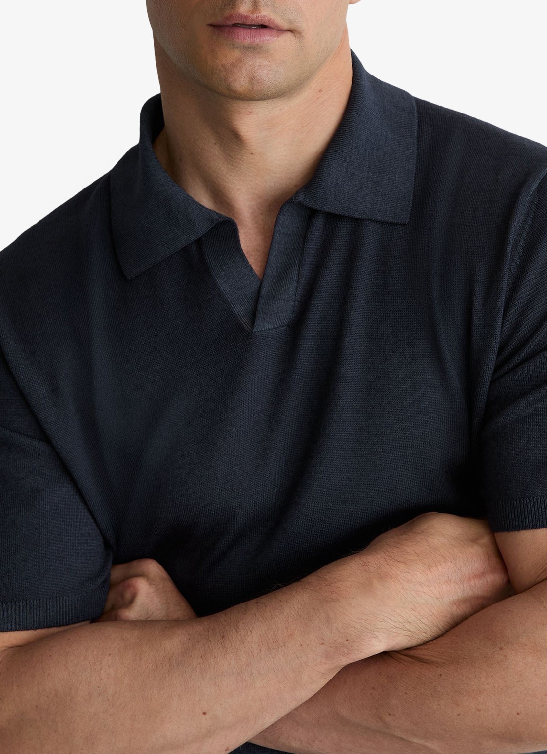 Reiss Rook regular fit polo met structuur - detail 4 navy / blauw
