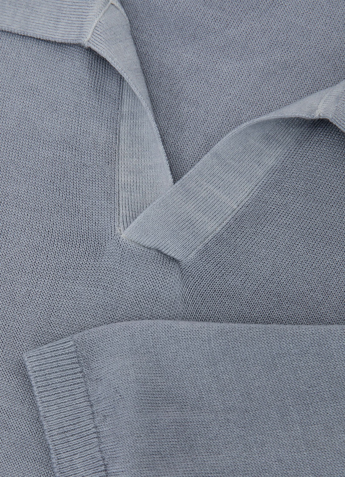 Reiss Rook regular fit polo met structuur - detail 5 soft blue / lichtblauw