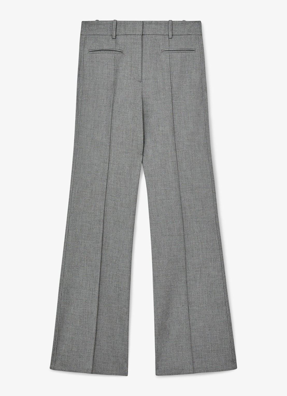Reiss Rosaria high waist flared fit pantalon met steekzakken - voorkant 6 grijs