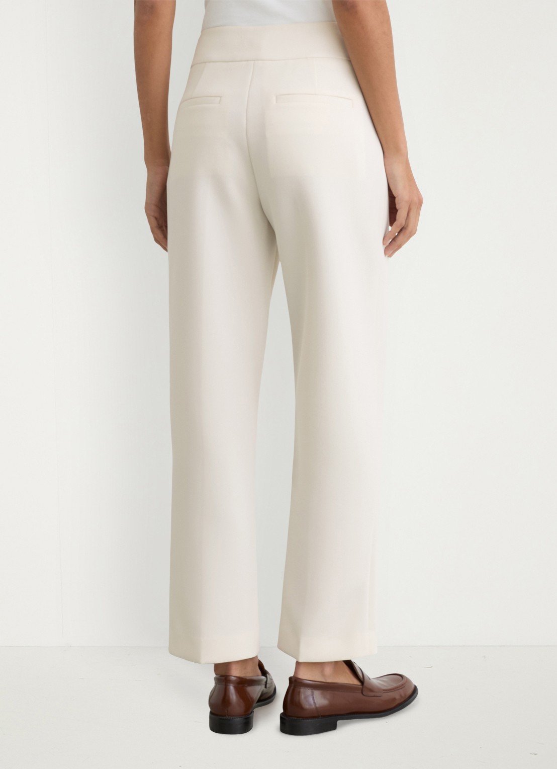 Reiss Rosemary high waist straight fit pantalon - achterkant 2 creme
