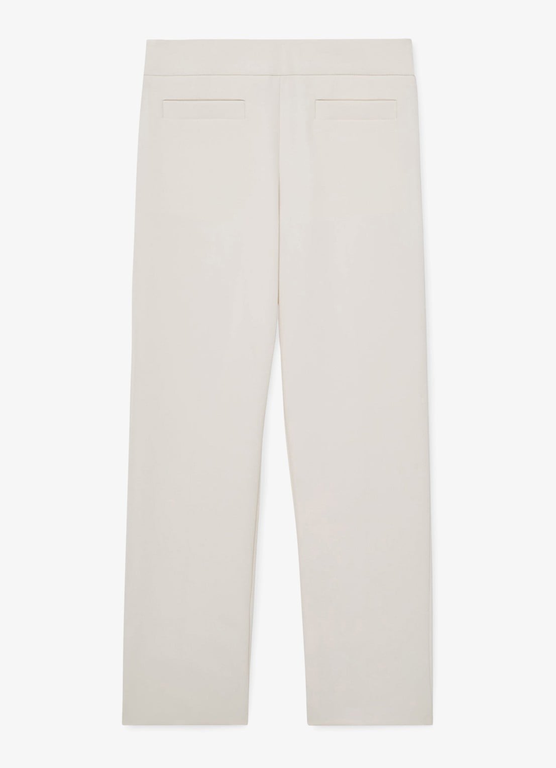Reiss Rosemary high waist straight fit pantalon - voorkant creme