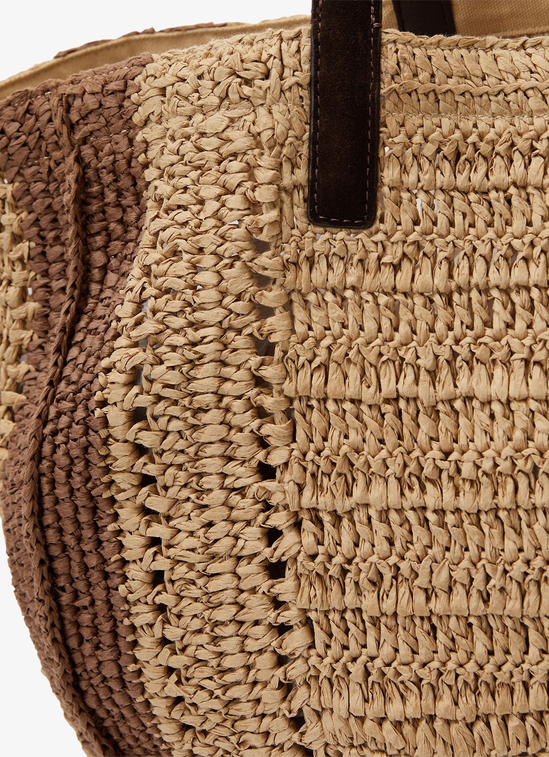 Reiss Rosie schoudertas van raffia - detail 5 natural / beige