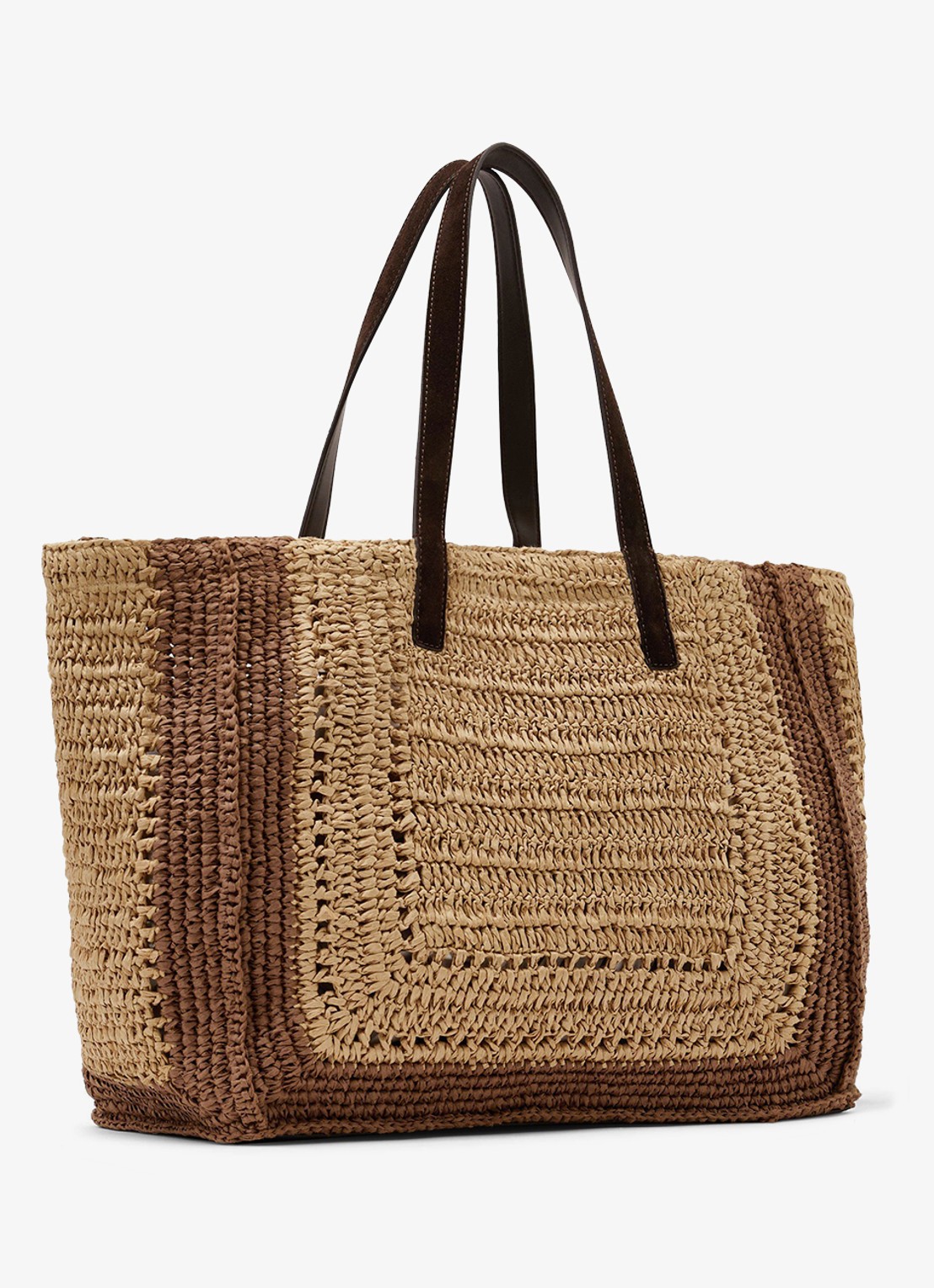 Reiss Rosie schoudertas van raffia - detail 7 natural / beige