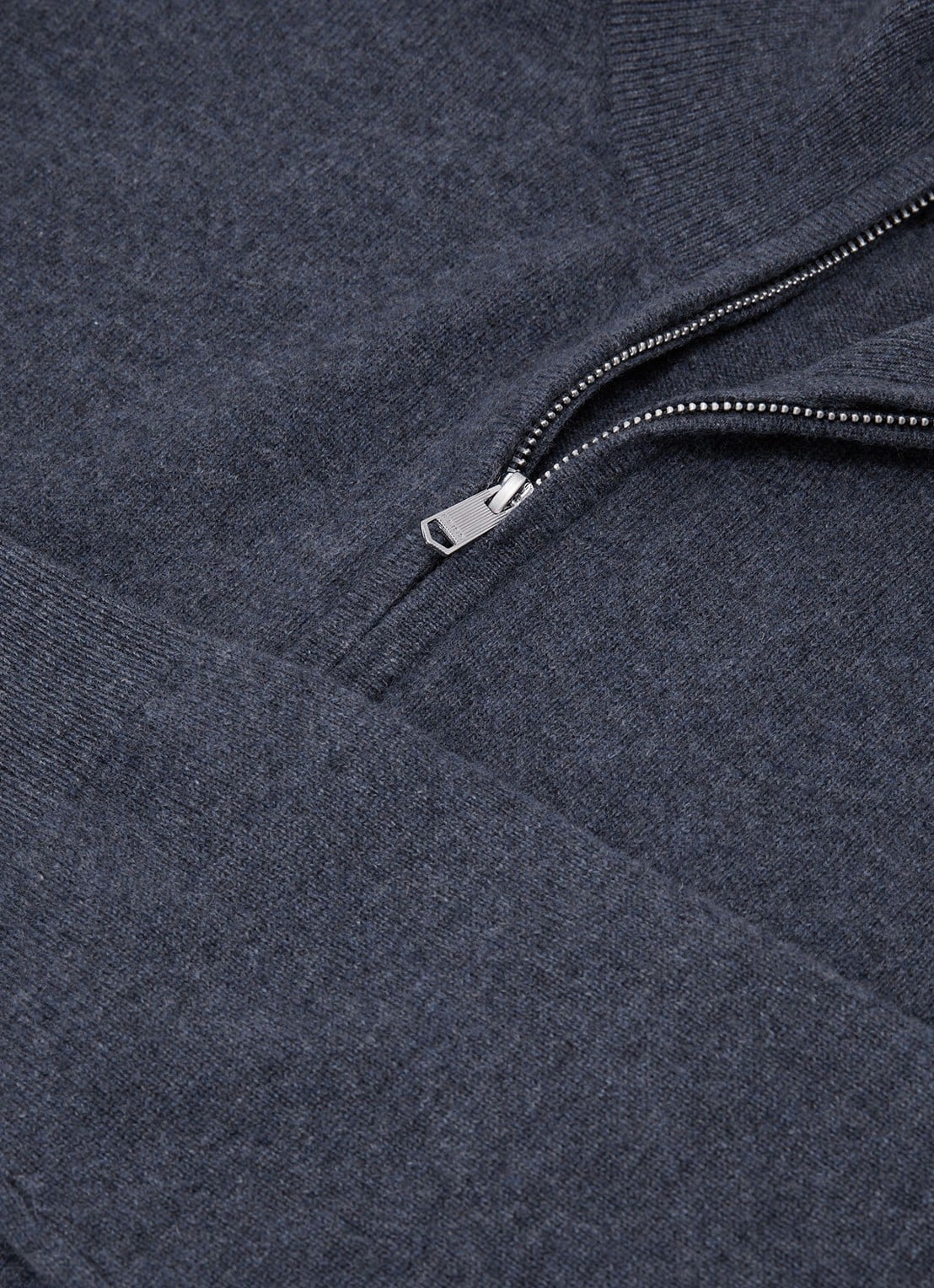 Reiss Royal fijngebreide trui van kasjmier - detail 3 blauwgrijs