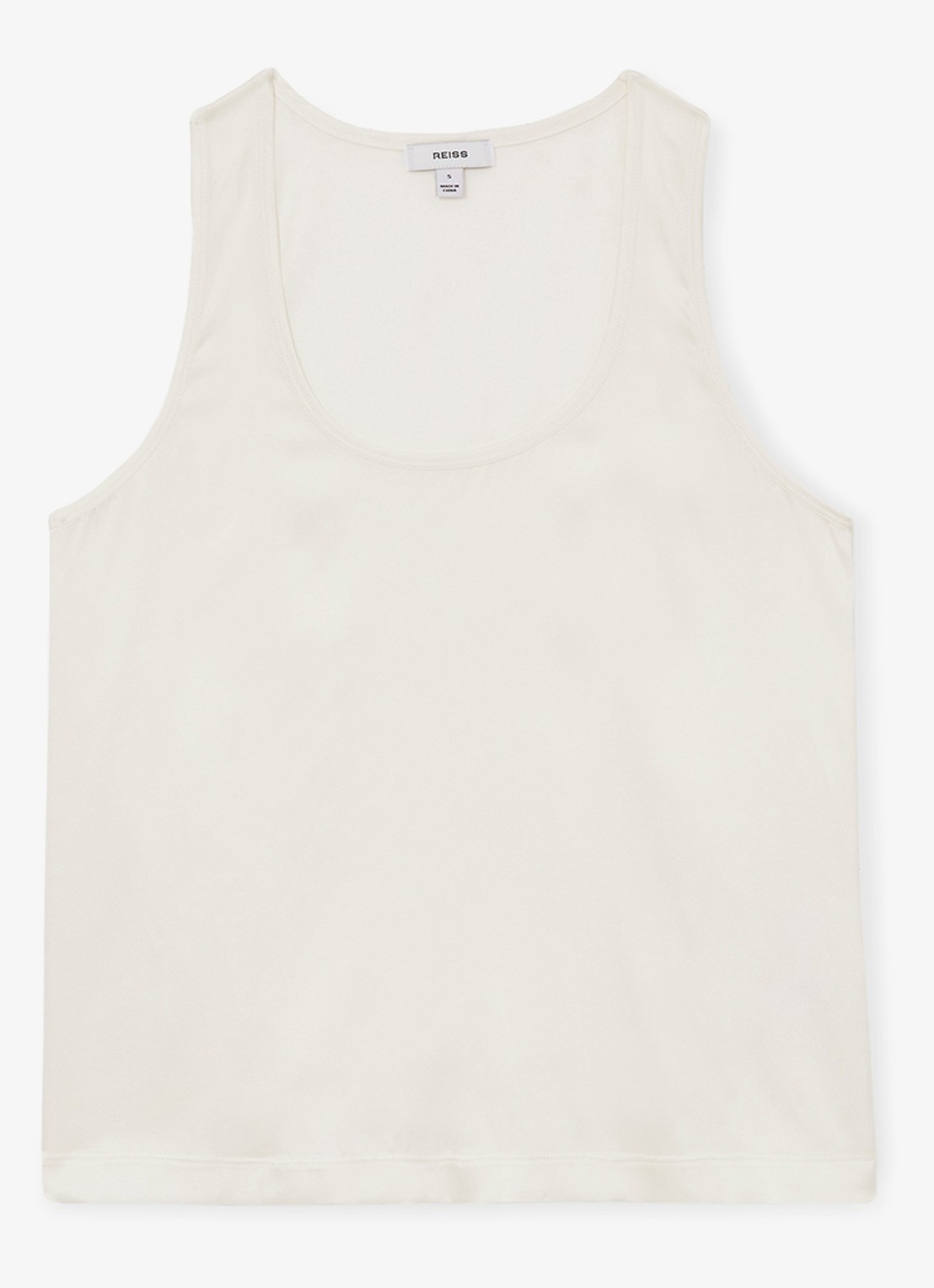 Reiss Ruby top van zijde - voorkant wit