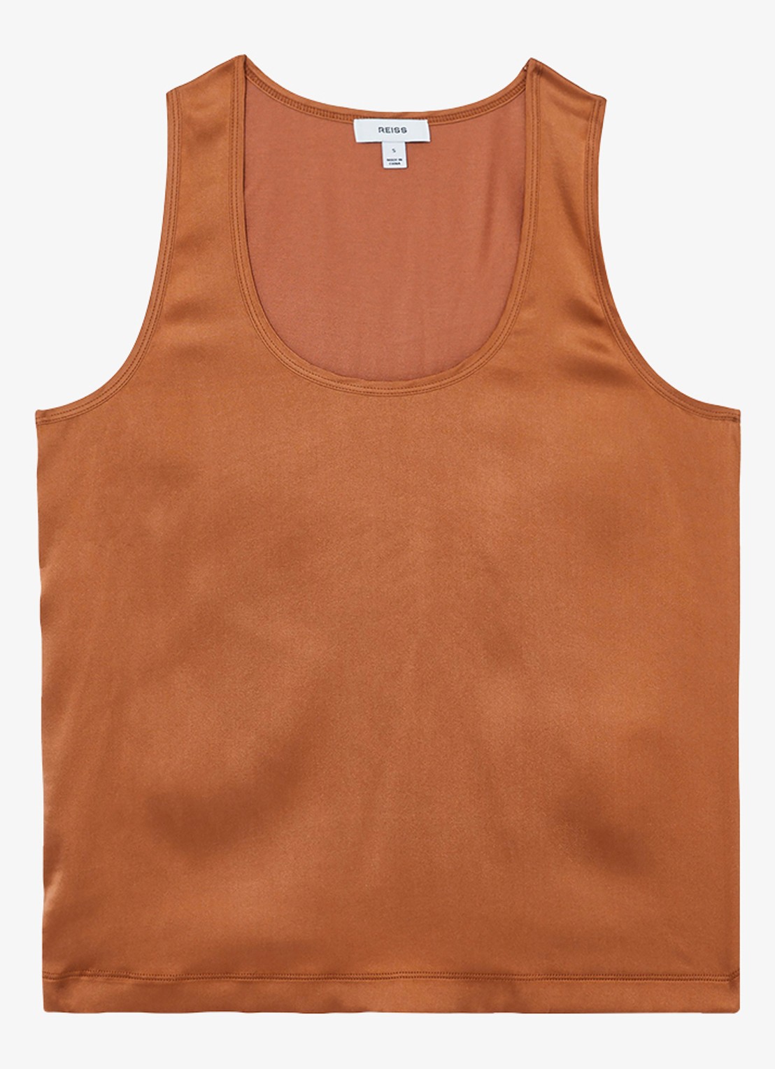 Reiss Ruby top van zijde - voorkant 2 bruin