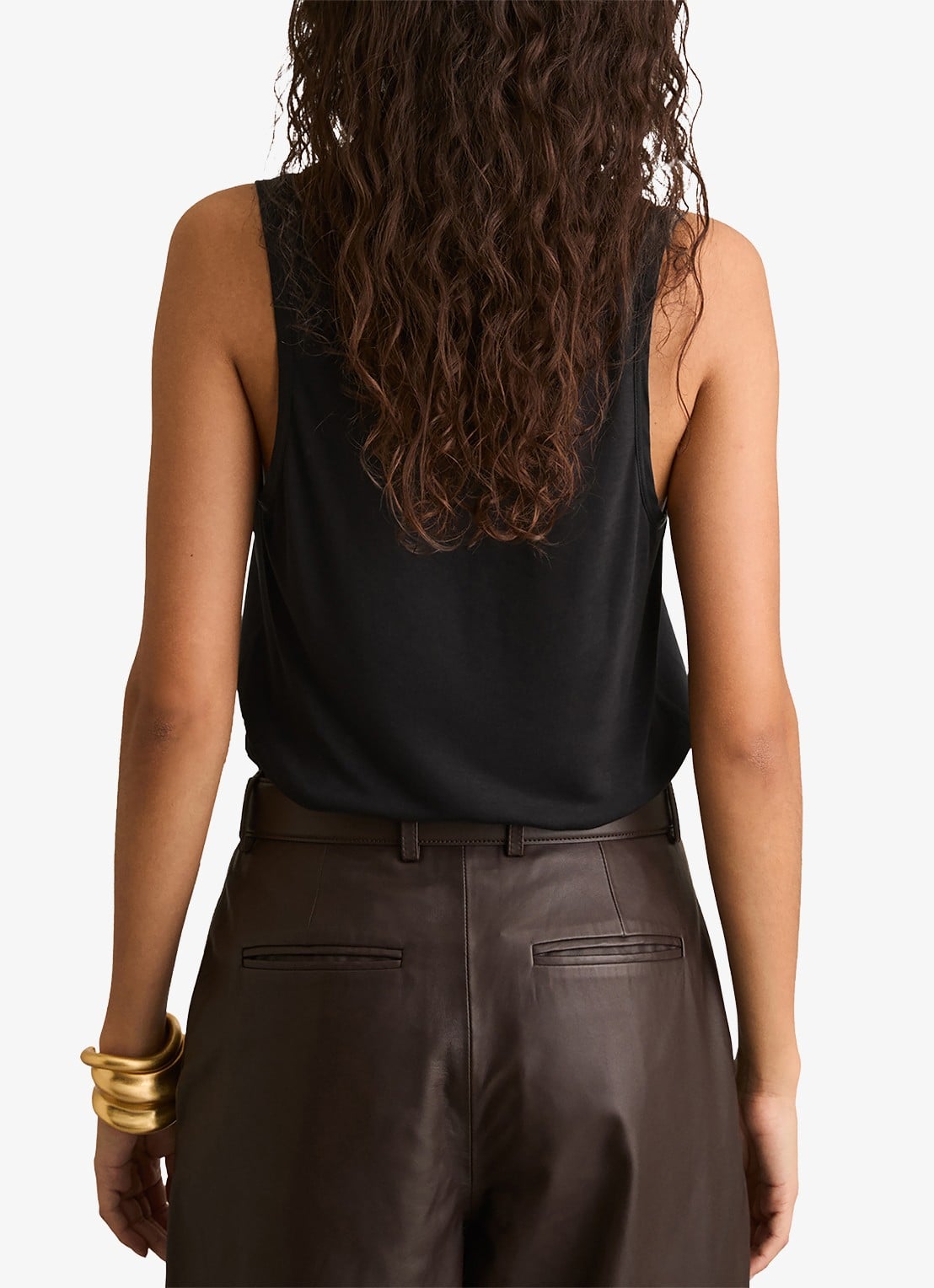 Reiss Ruby top van zijde - achterkant zwart
