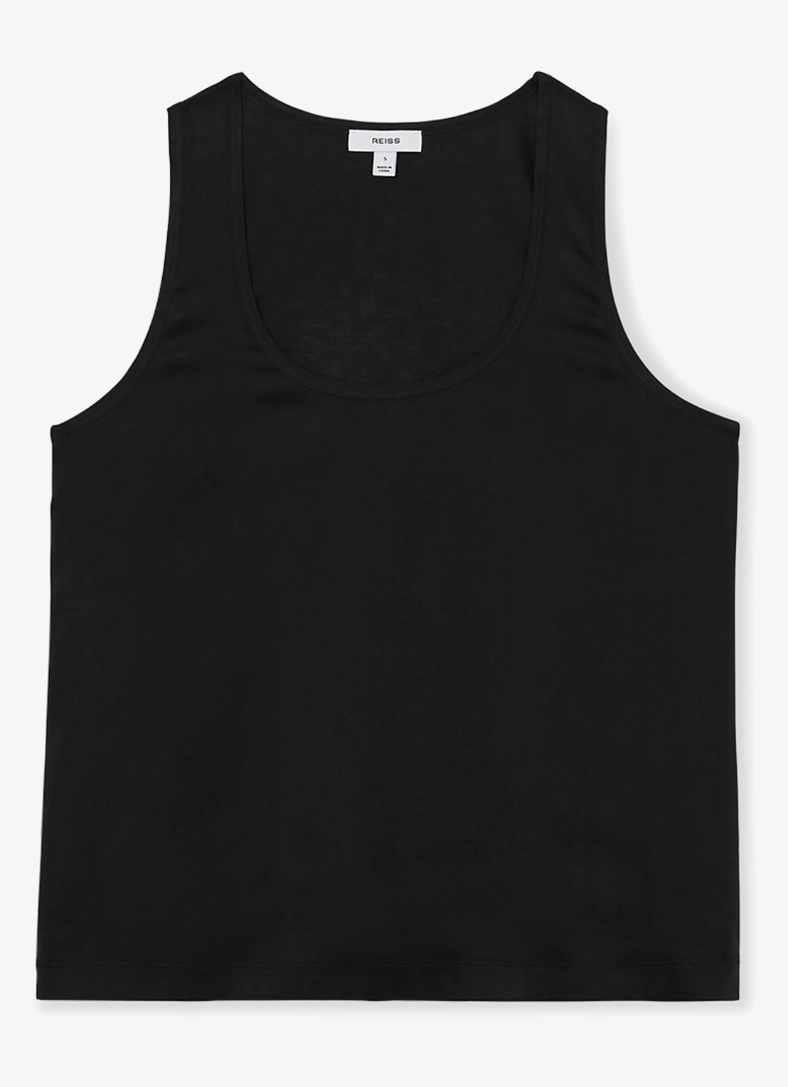 Reiss Ruby top van zijde - voorkant 4 zwart