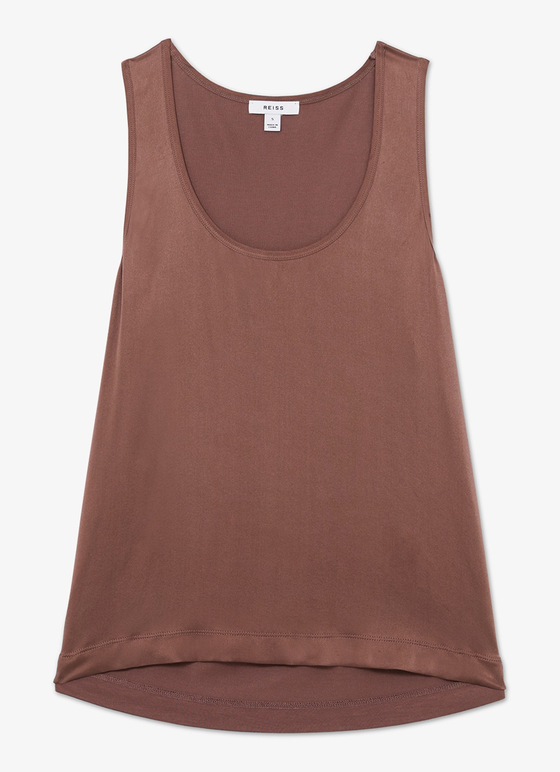 Reiss Ruby top van zijde - voorkant 3 taupe