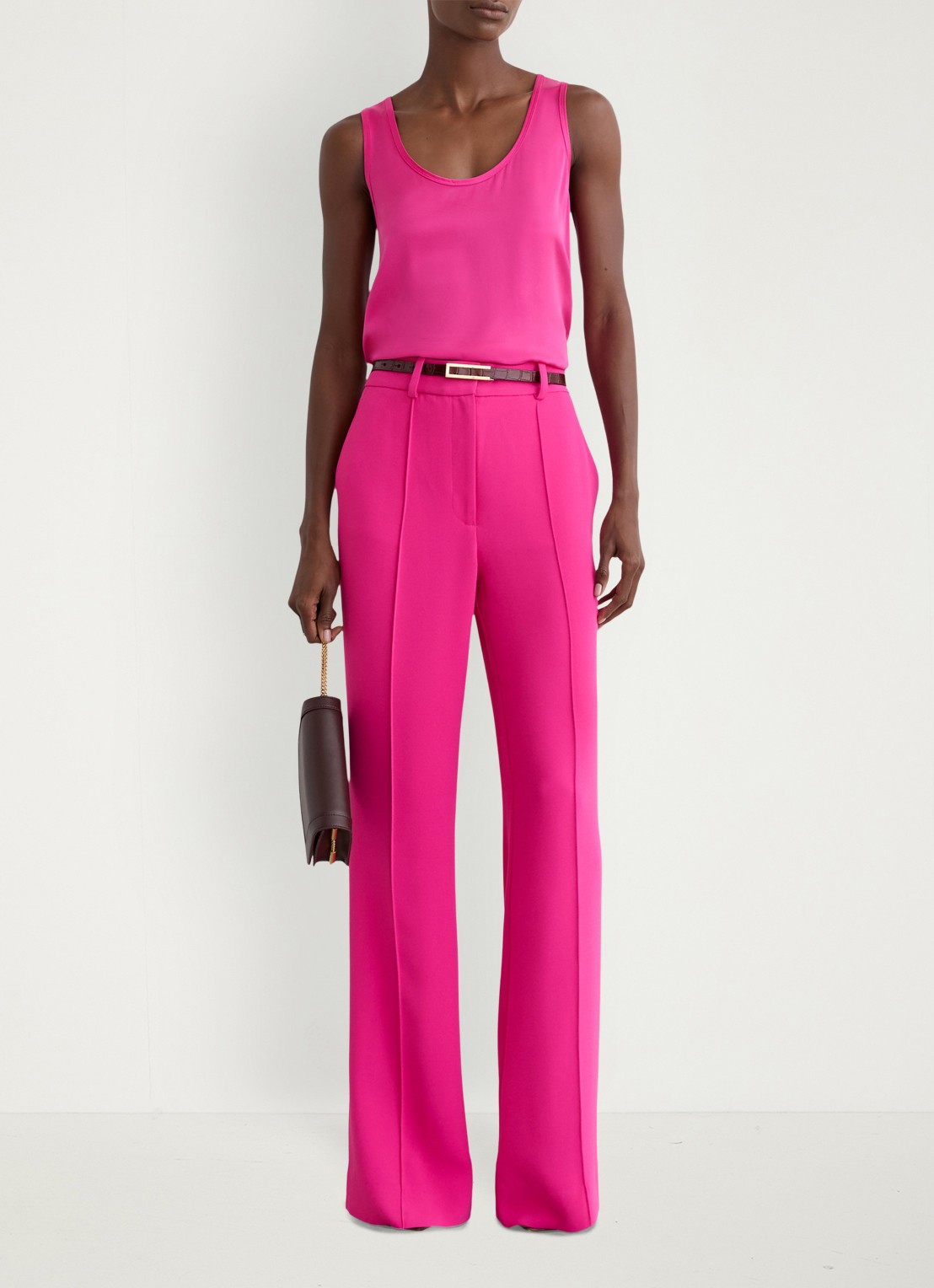 Reiss Ruby top van zijde - detail roze