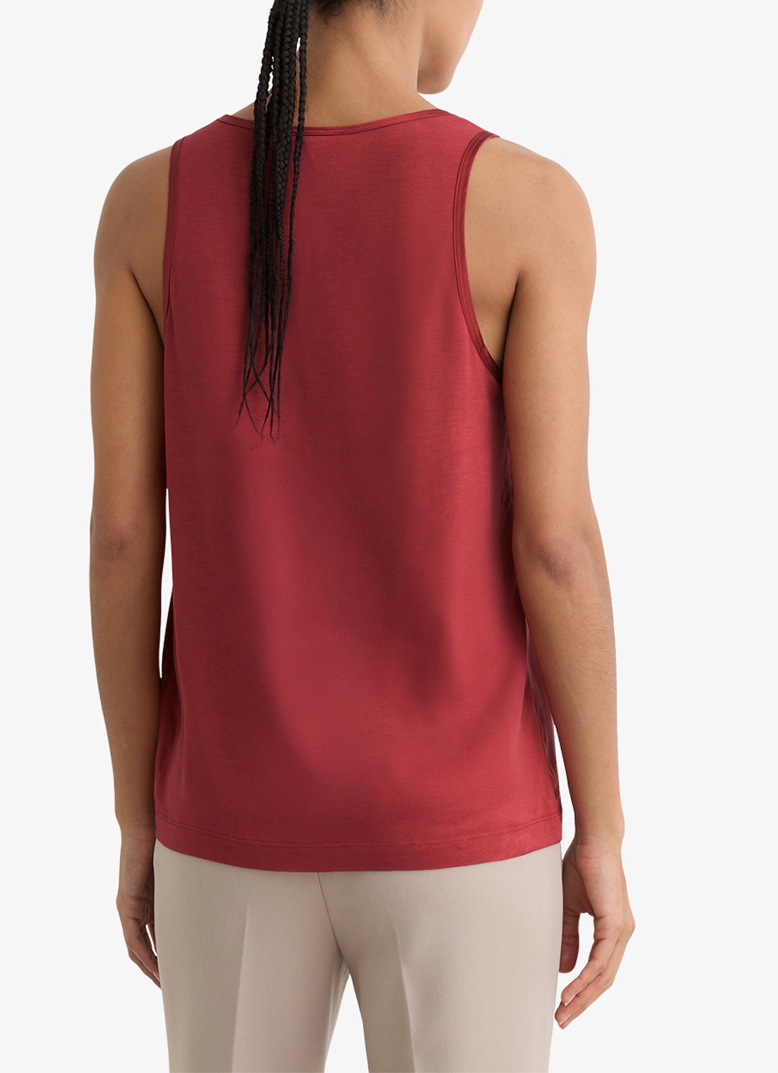 Reiss Ruby top van zijde - achterkant rood