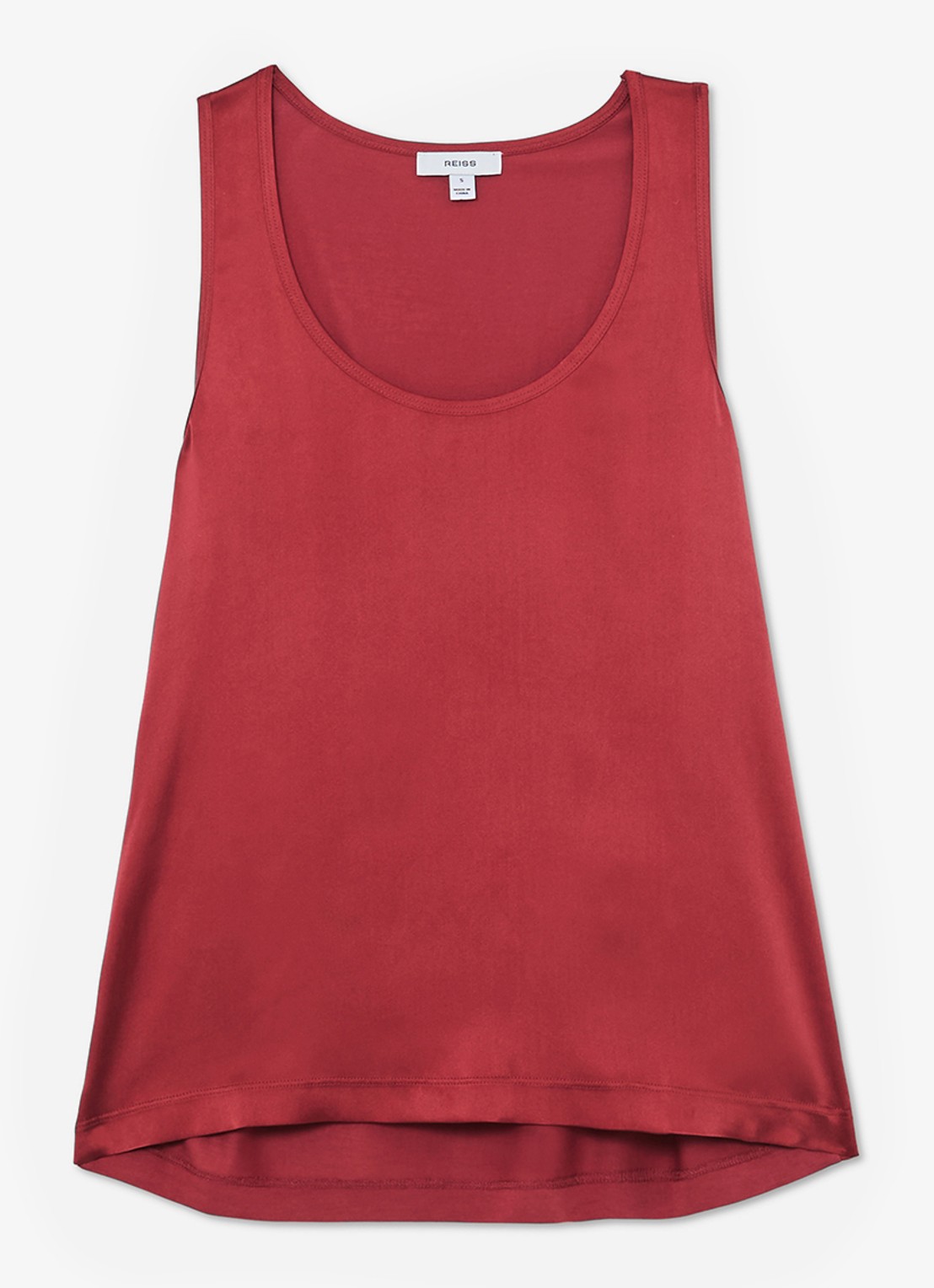 Reiss Ruby top van zijde - voorkant 5 rood