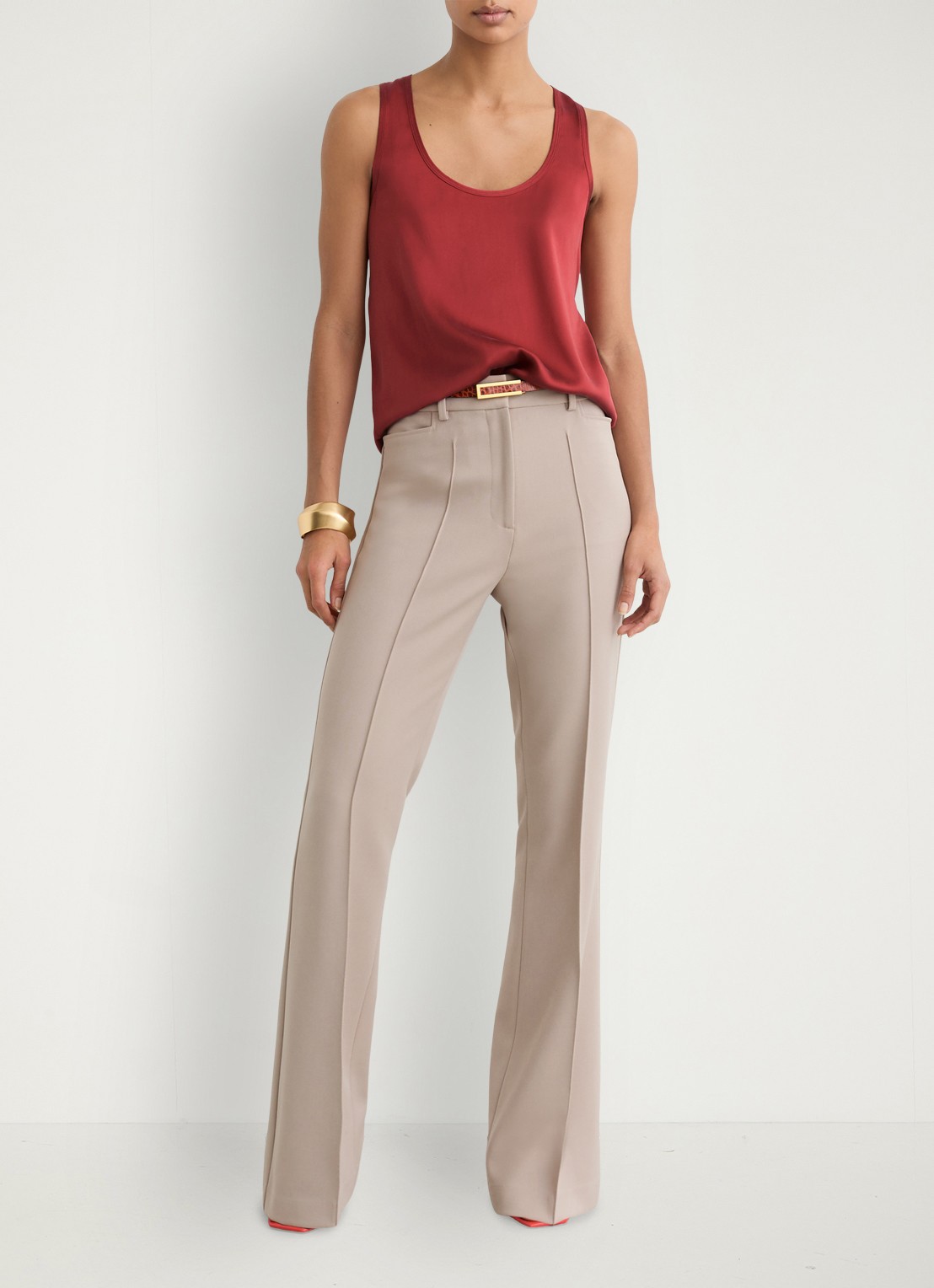 Reiss Ruby top van zijde - voorkant 6 rood