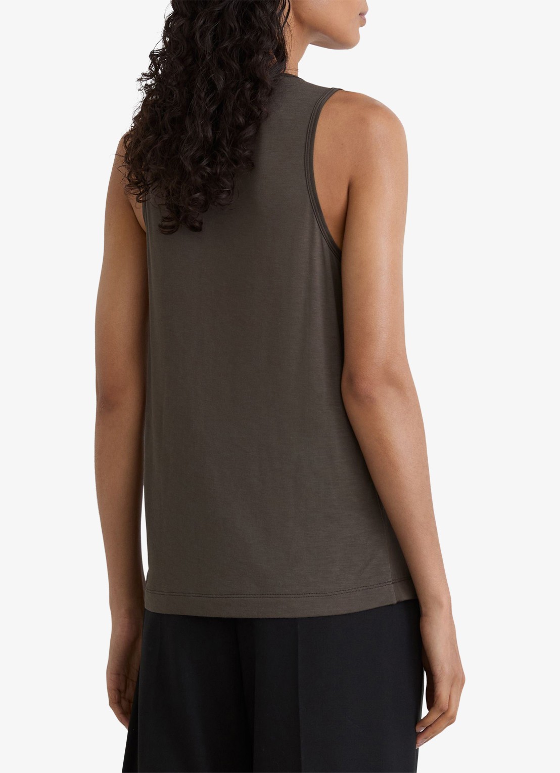 Reiss Ruby top van zijde - achterkant 4 bruin