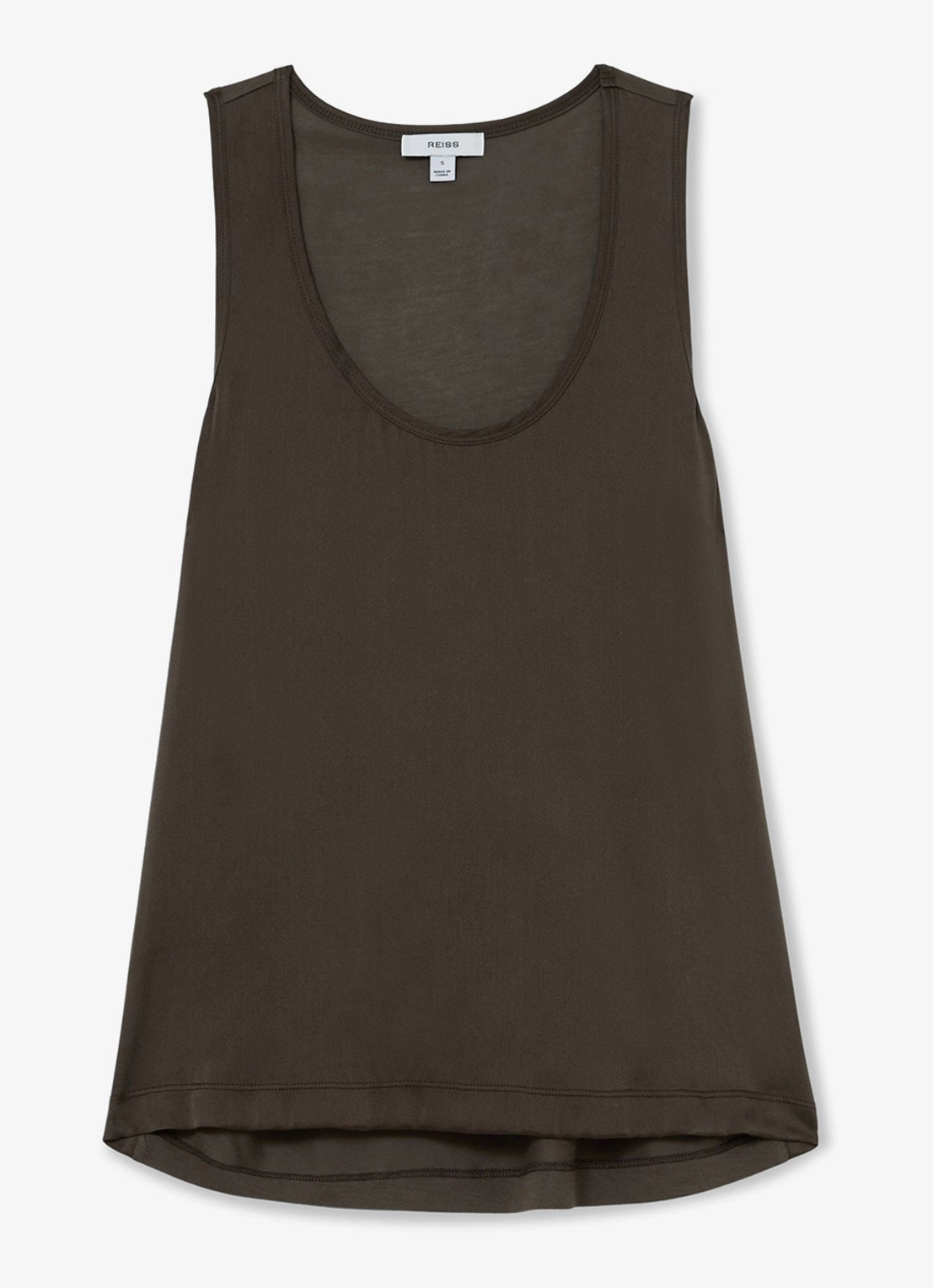 Reiss Ruby top van zijde - voorkant 5 bruin