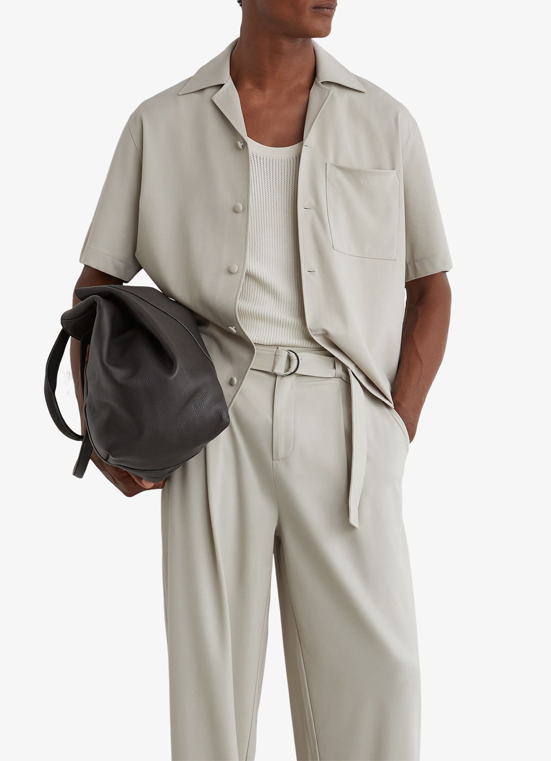 Reiss Russo regular fit overhemd - detail 5 beige
