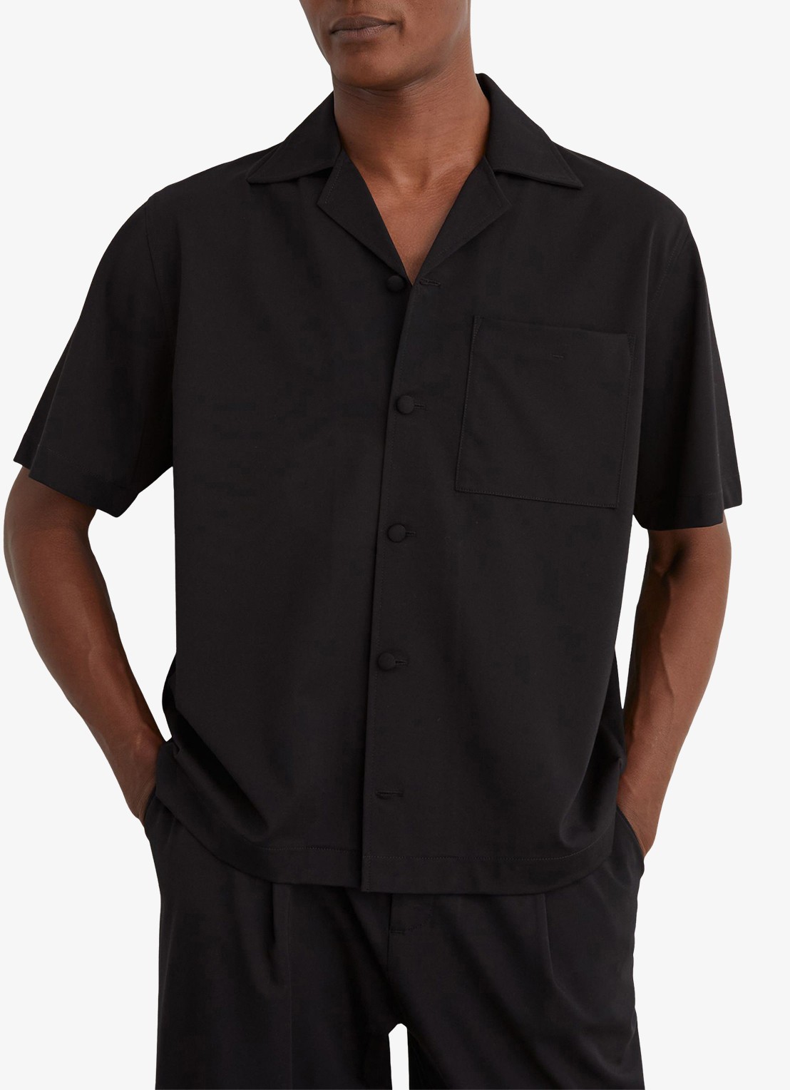 Reiss Russo regular fit overhemd - detail 5 zwart