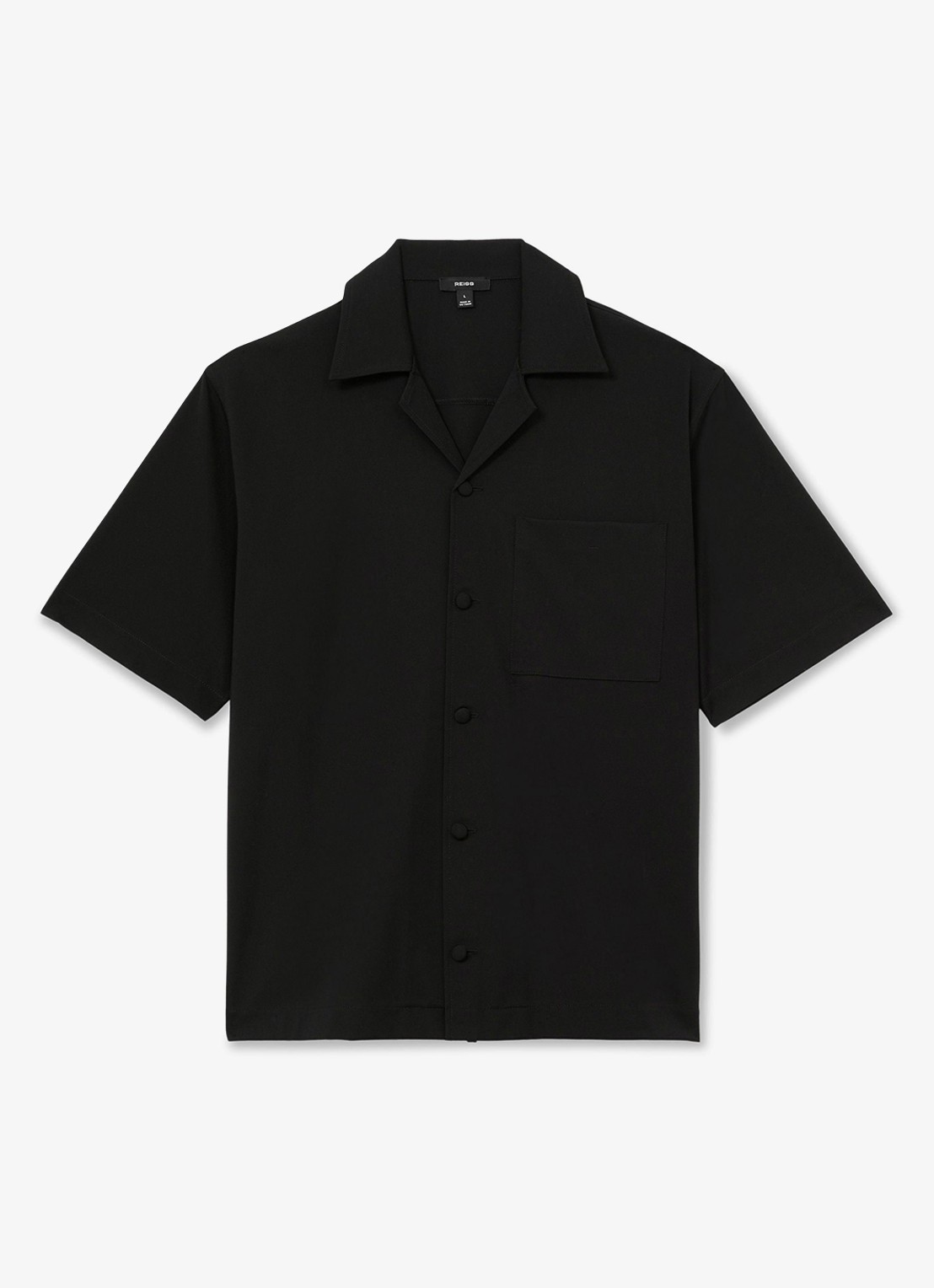 Reiss Russo regular fit overhemd - voorkant zwart