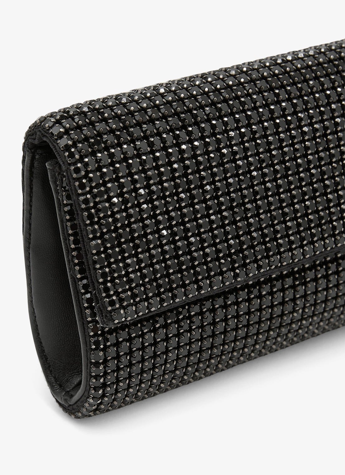 Reiss Sadie clutch met kristallen details - detail 2 black / zwart