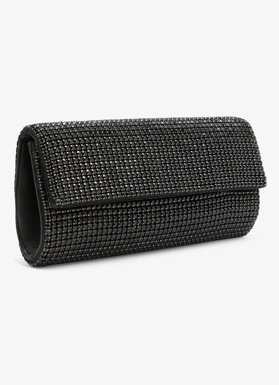 Reiss Sadie clutch met kristallen details - detail 5 black / zwart