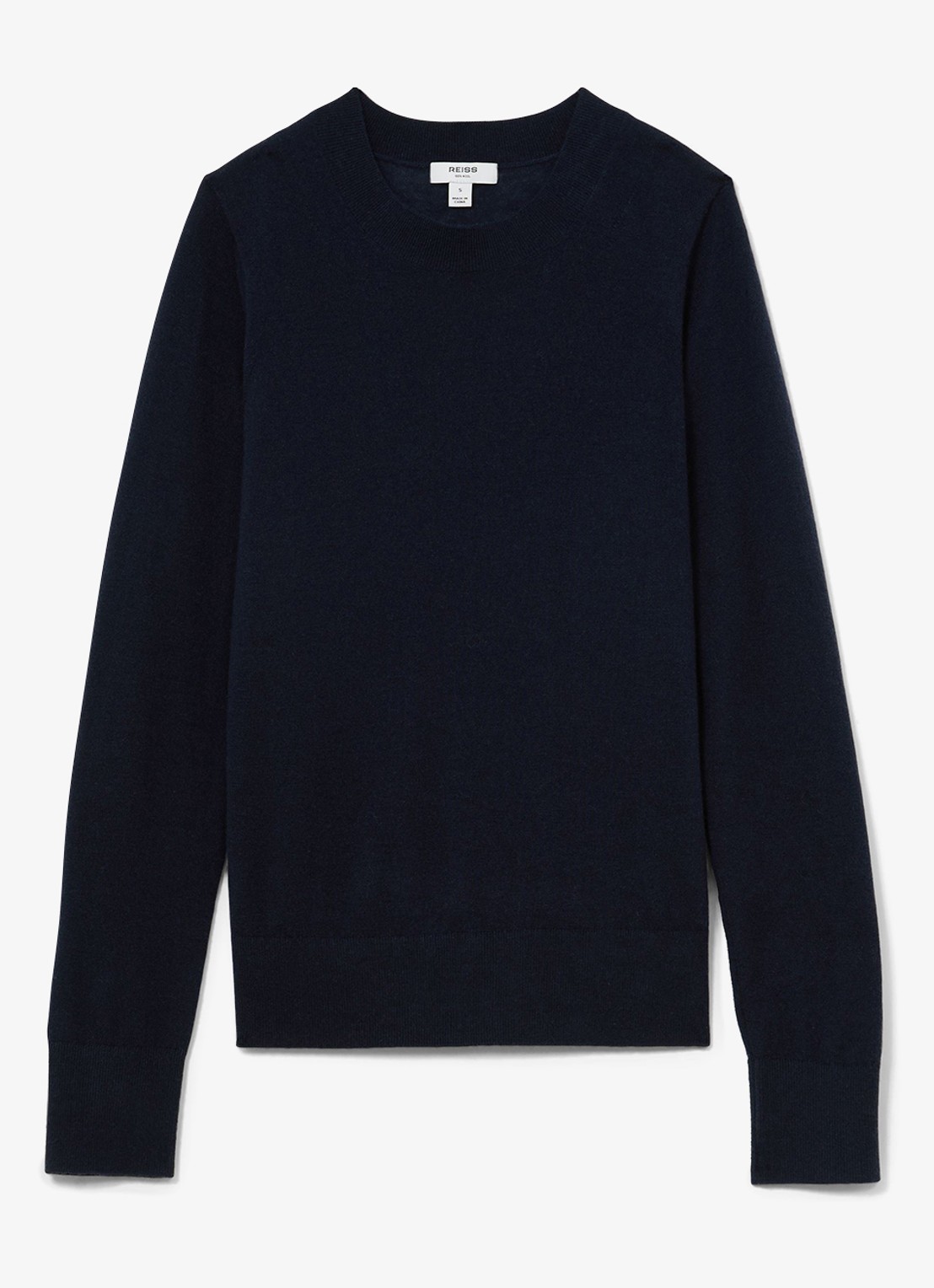 Reiss Sadie fijngebreide pullover in merino wolblend - voorkant 6 blauw