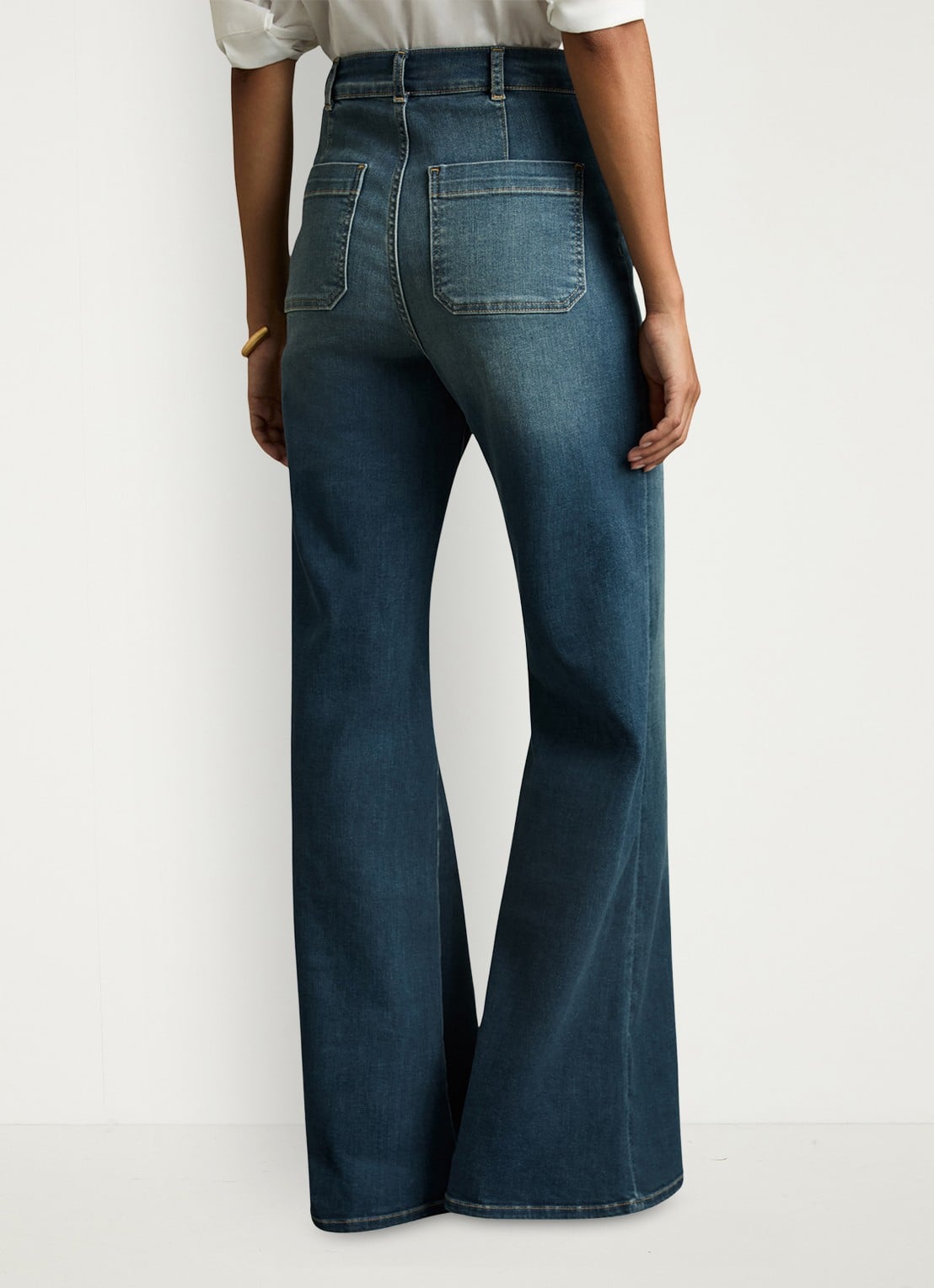 Reiss Sakura high waist flared jeans  - achterkant 5 indigo