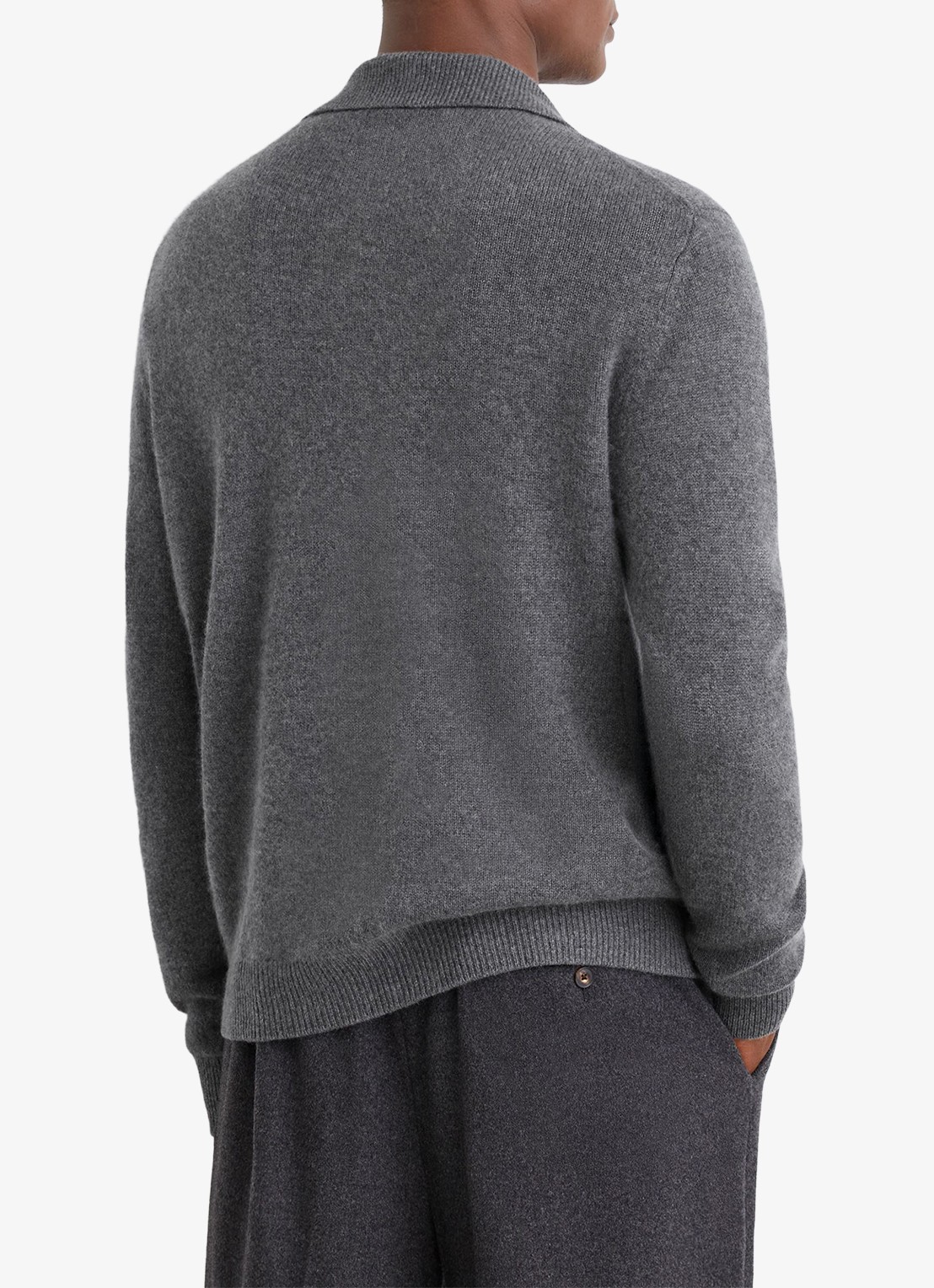 Reiss Saltash vest van kasjmier - achterkant grijsmele