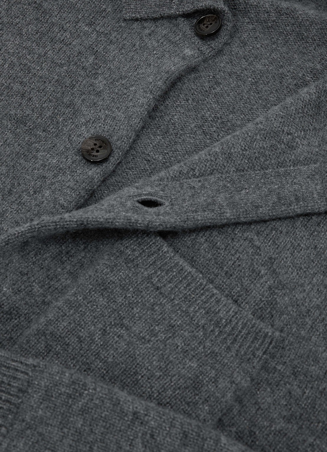 Reiss Saltash vest van kasjmier - detail 4 grijsmele