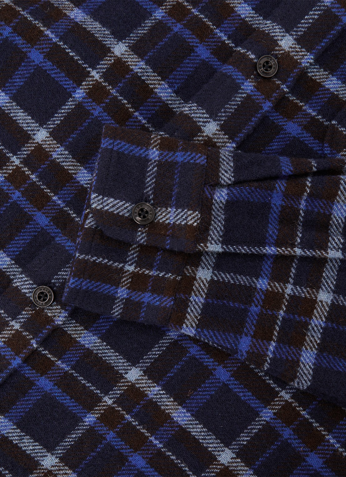 Reiss Sam regular fit overhemd in wolblend met borstzak - detail 6 donkerblauw