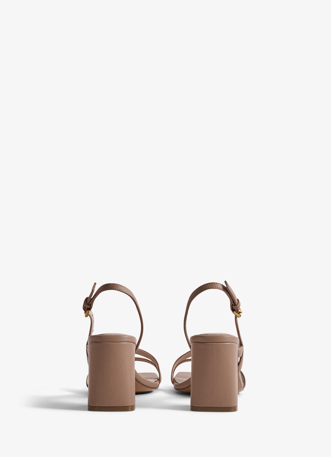 Reiss Sandalen van leer met hak  - achterkant 7 oudroze