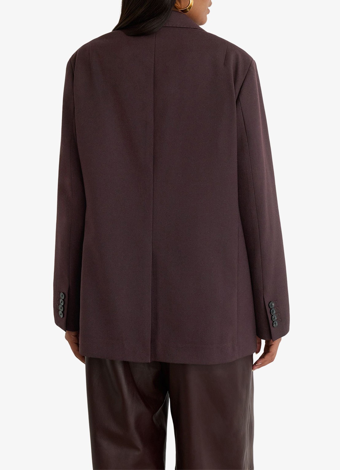 Reiss Sandor single-breasted blazer  - achterkant 7 aubergine