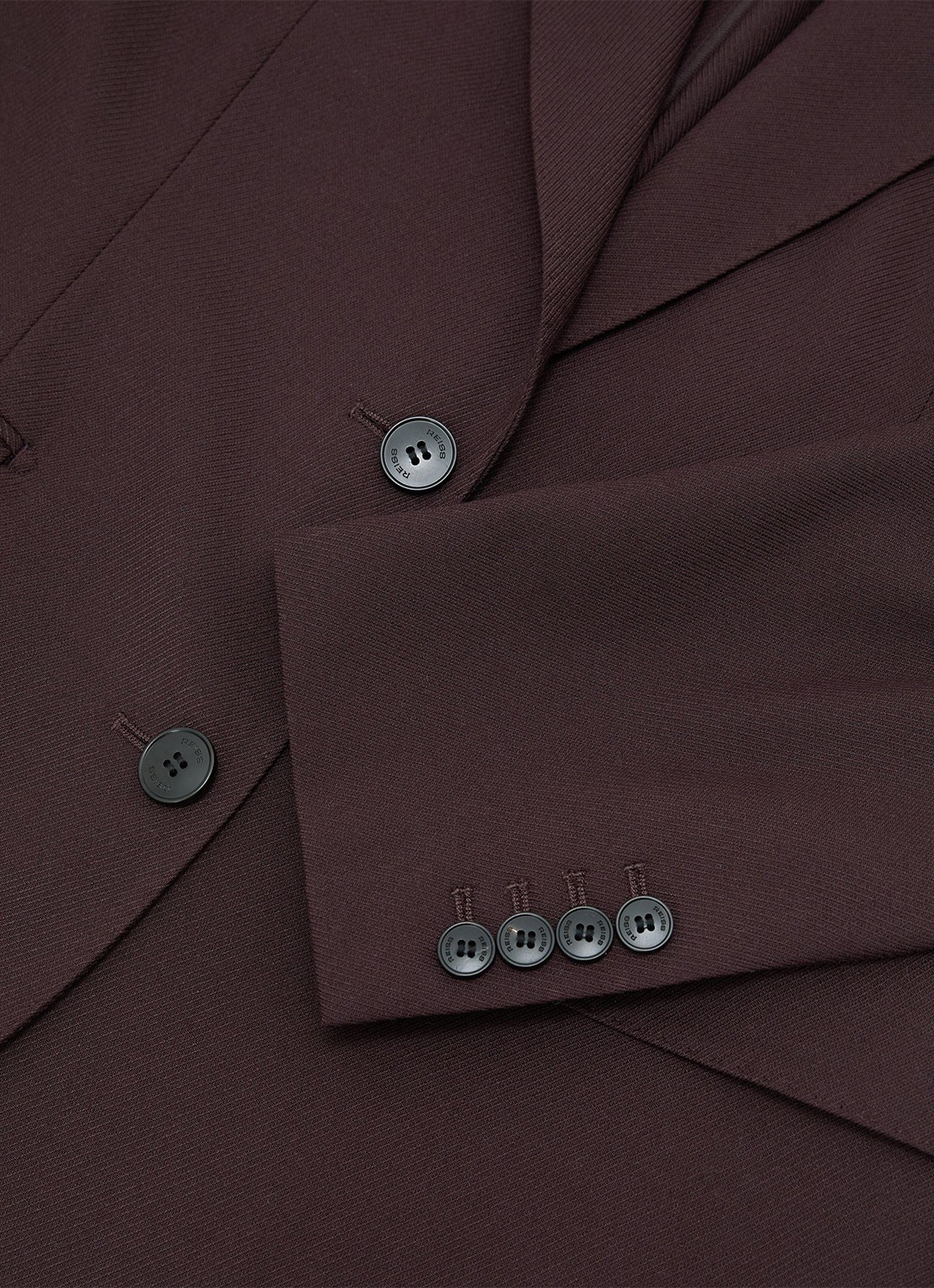 Reiss Sandor single-breasted blazer  - detail 4 aubergine