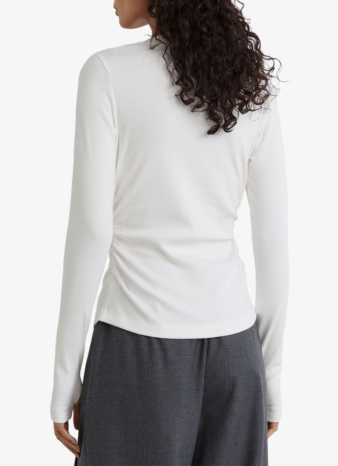 Reiss Sandrine top met V-hals - achterkant wit