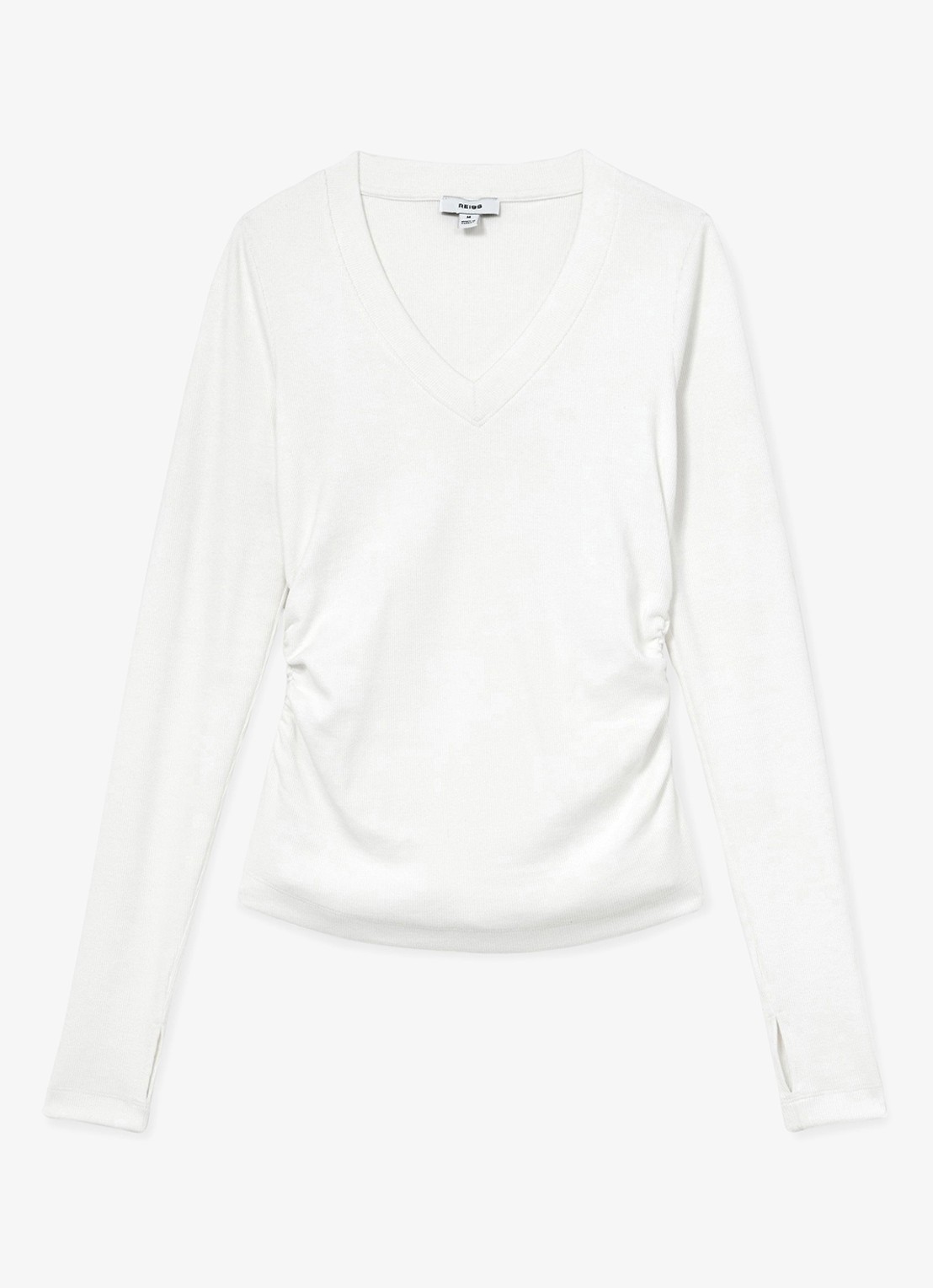 Reiss Sandrine top met V-hals - voorkant 2 wit