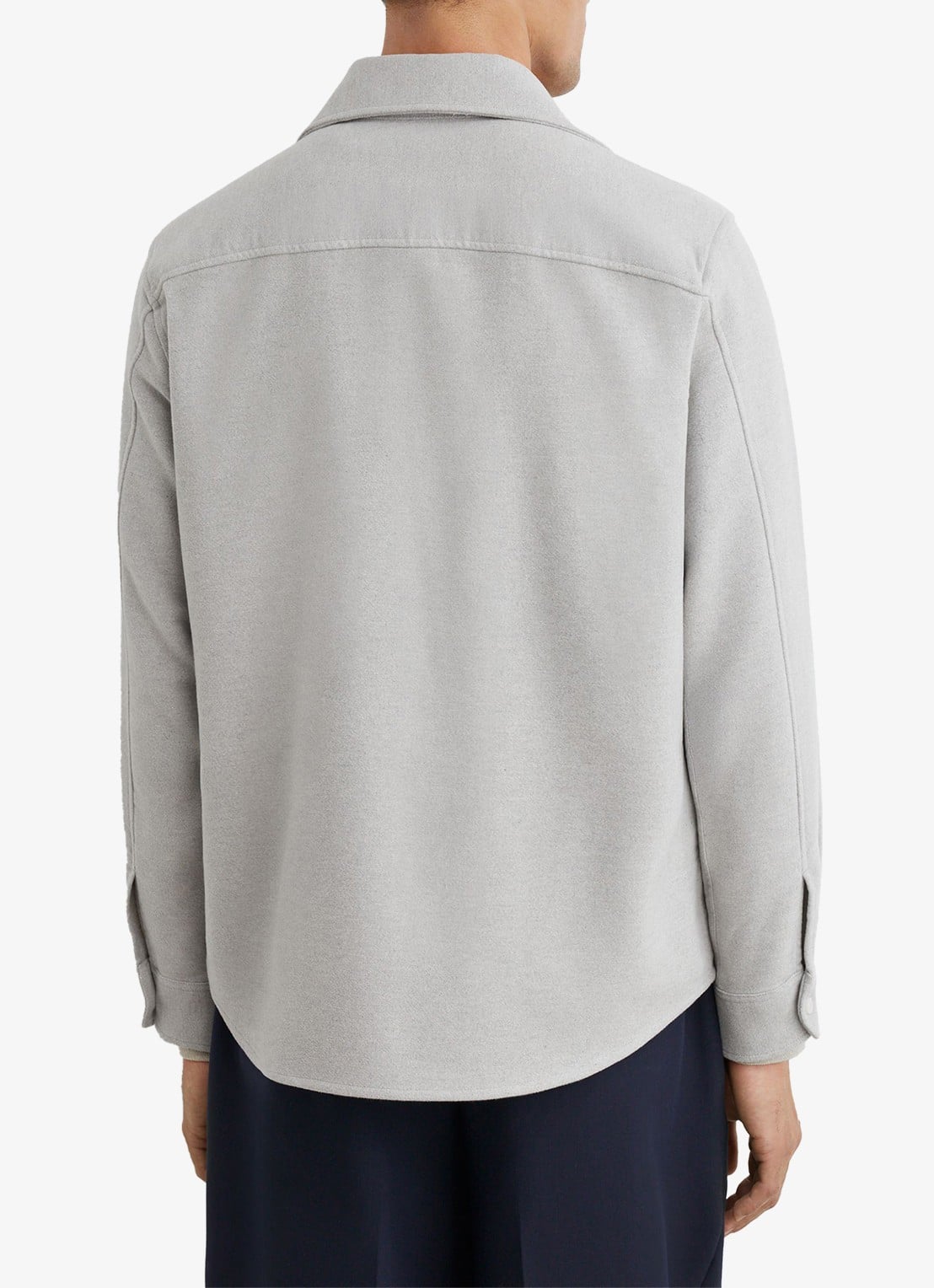 Reiss Sands overshirt met twee zakken  - achterkant 6 grijsmele