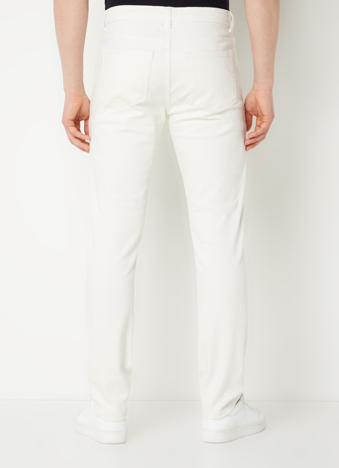 Reiss Santorini slim fit jeans met gekleurde wassing - achterkant ecru / wit