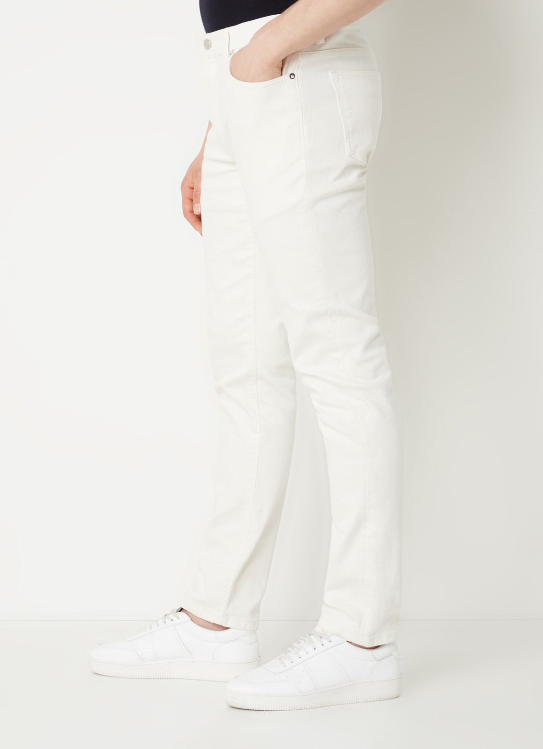 Reiss Santorini slim fit jeans met gekleurde wassing - detail 3 ecru / wit