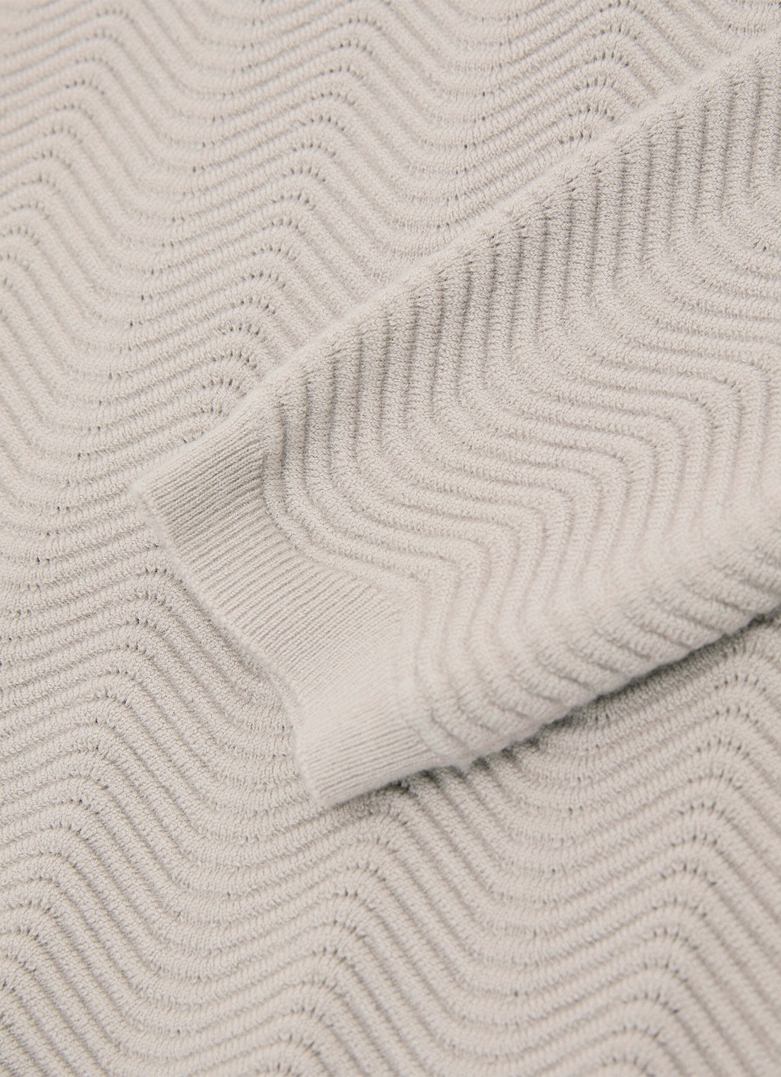 Reiss Saskia fijngebreide coltrui in wolblend met structuur - detail 3 naturel