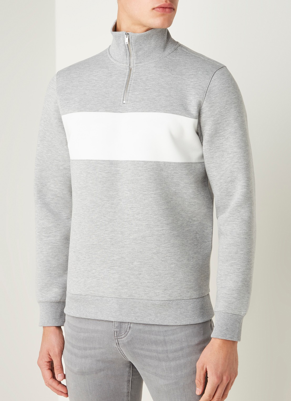 Reiss Sebastian pullover met col en halve rits - detail 3 undefined