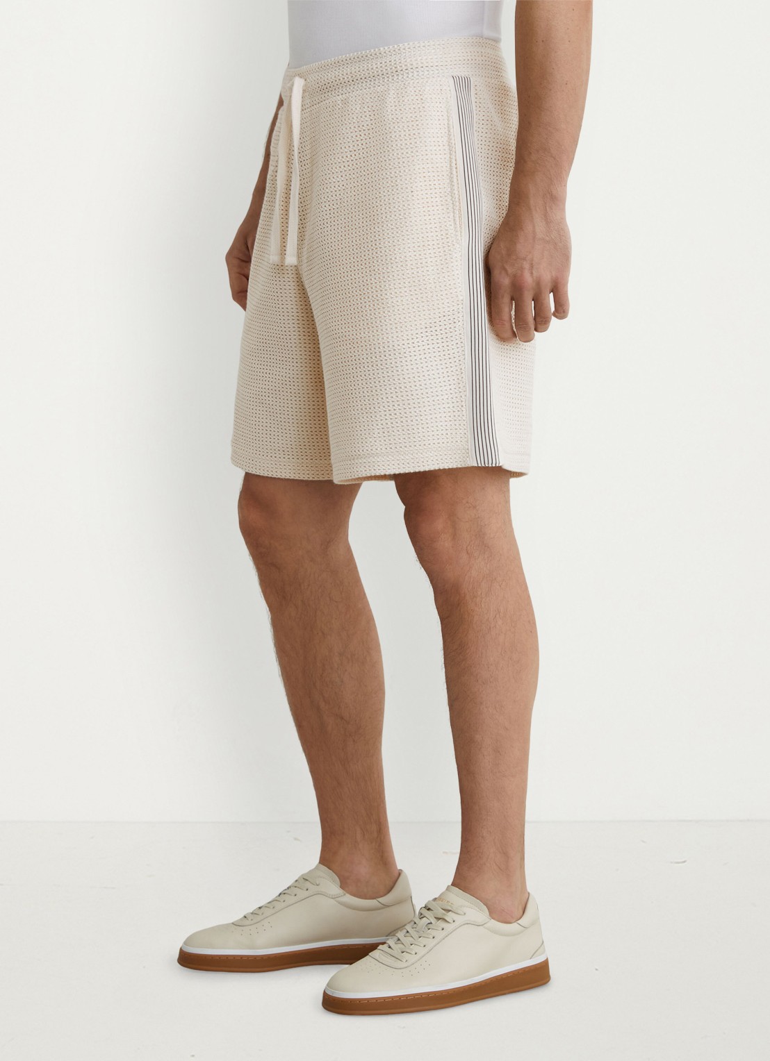 Reiss Sedaros straight fit korte broek van crochet - detail 4 creme