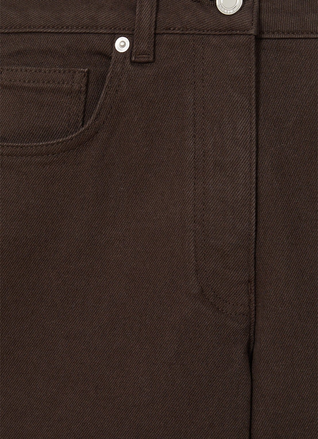 Reiss SELIN Mid-Rise Straight-Leg Jeans - detail 3 chocoladebruin