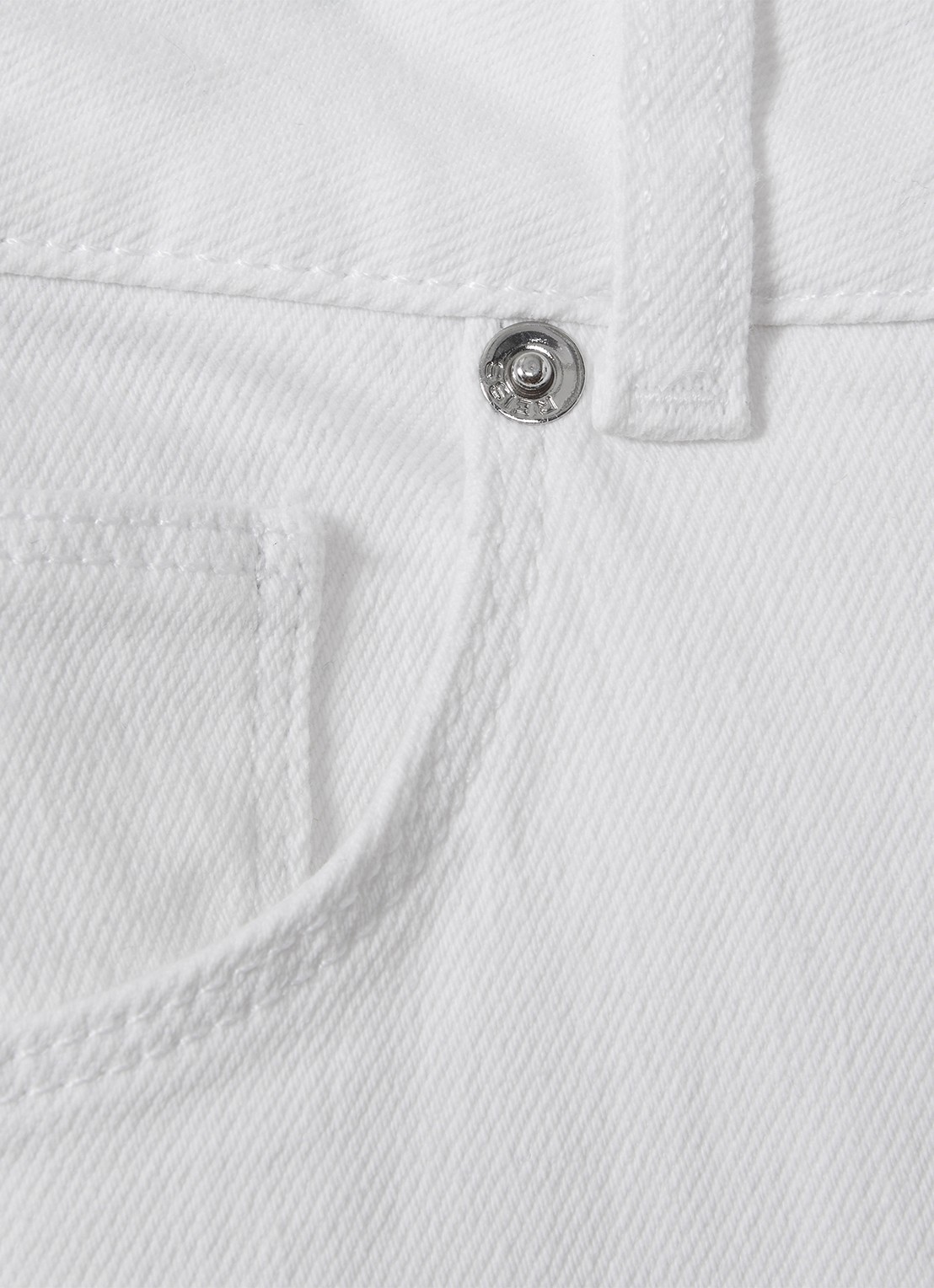 Reiss Selin mid waist straight leg jeans met steekzakken - detail 5 wit