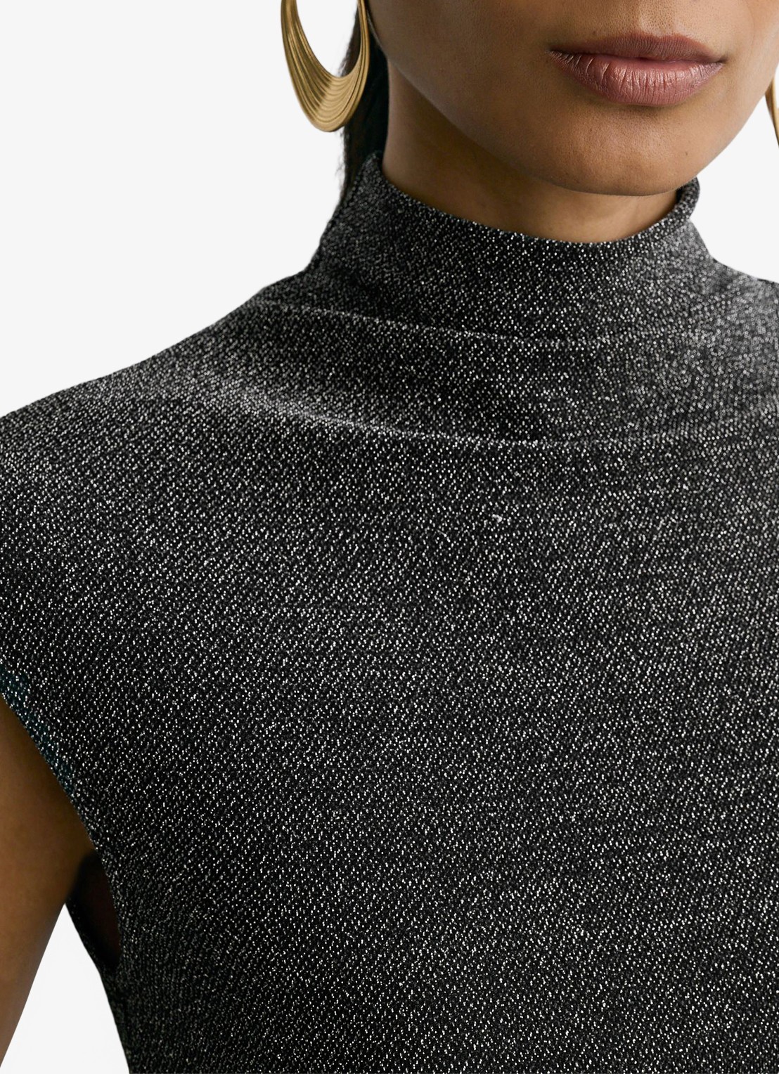 Reiss Seranne top met lurex - detail 5 zilver