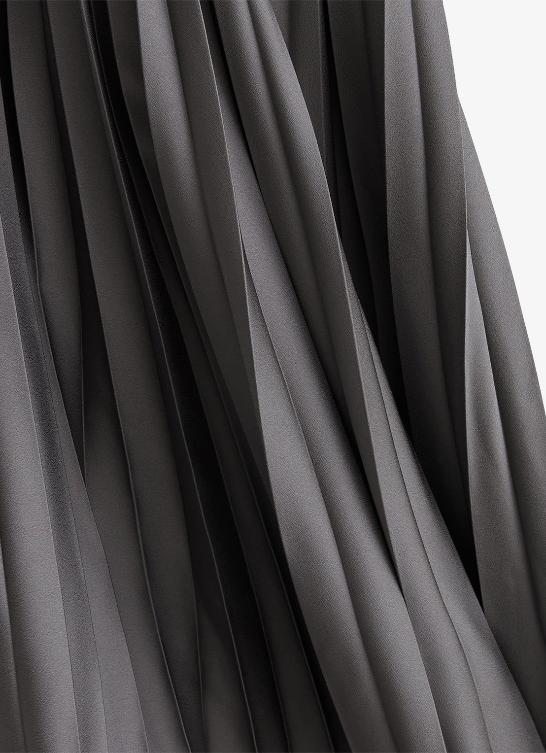 Reiss Seren midi rok met plissé - detail 5 grey / grijs