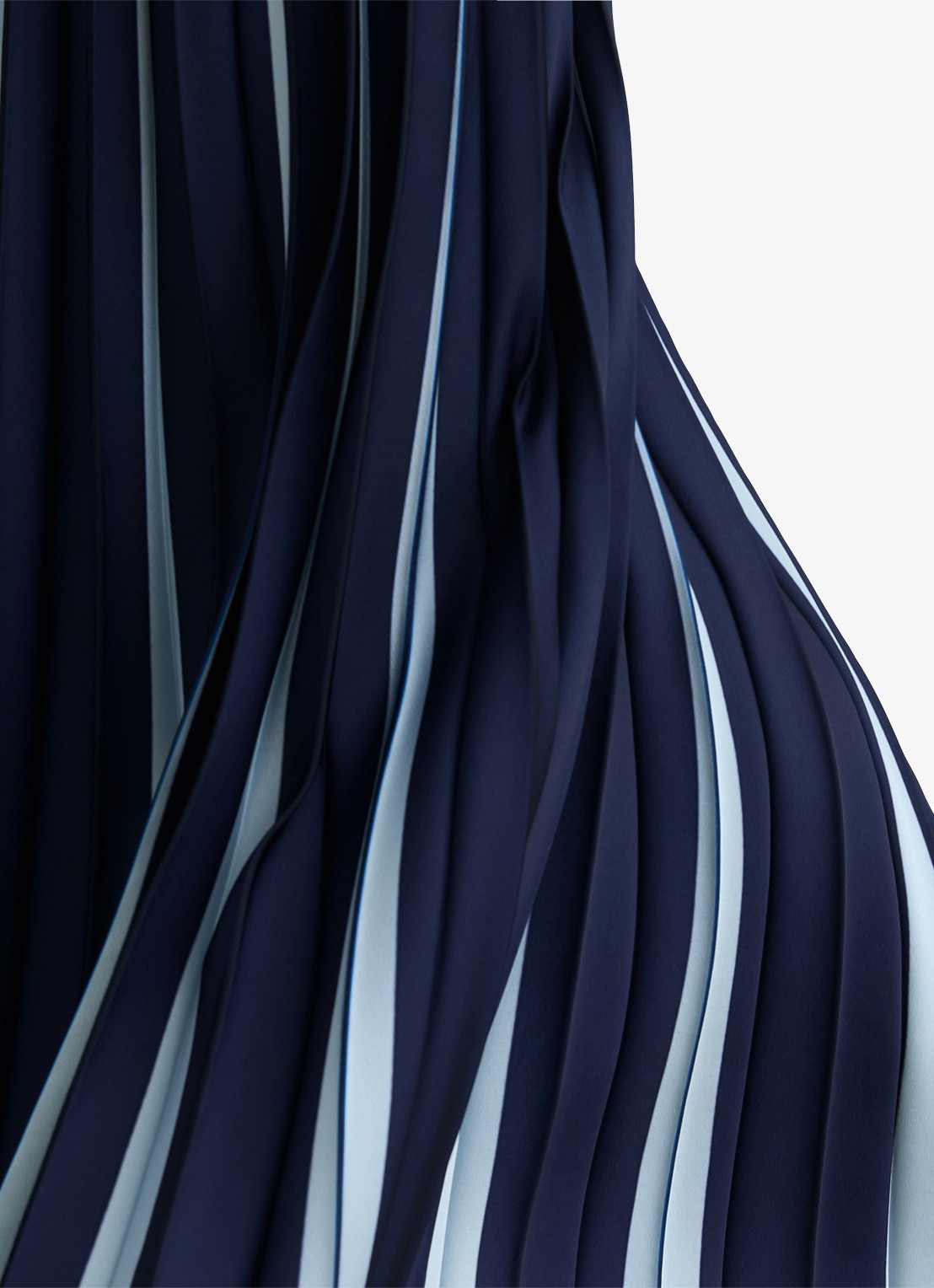 Reiss Serena midi rok met plooien - detail 6 donkerblauw
