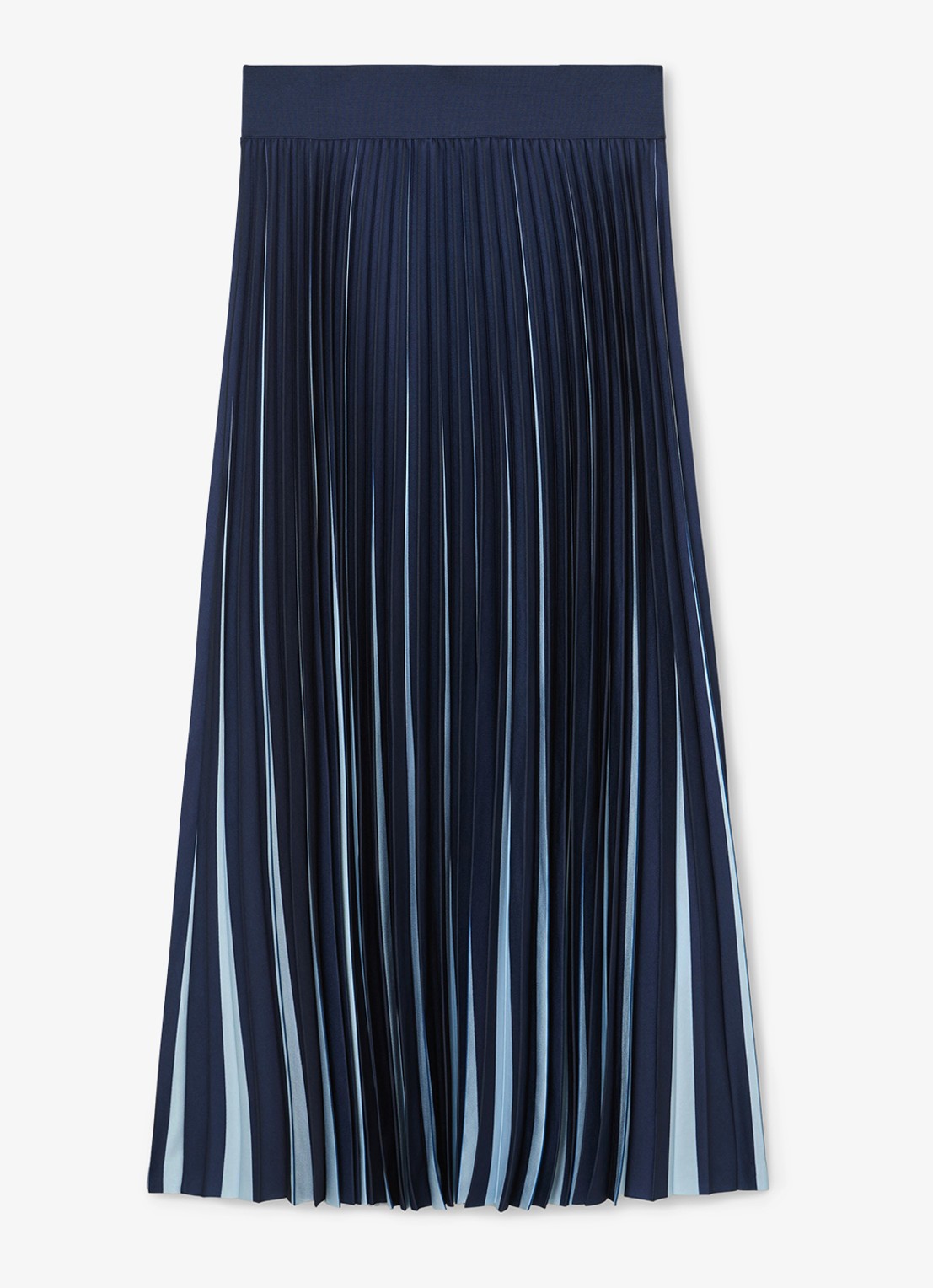 Reiss Serena midi rok met plooien - voorkant 2 donkerblauw