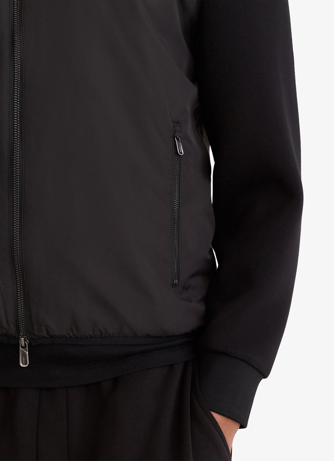Reiss Shiels jack met capuchon en ritssluiting - detail 3 black / zwart