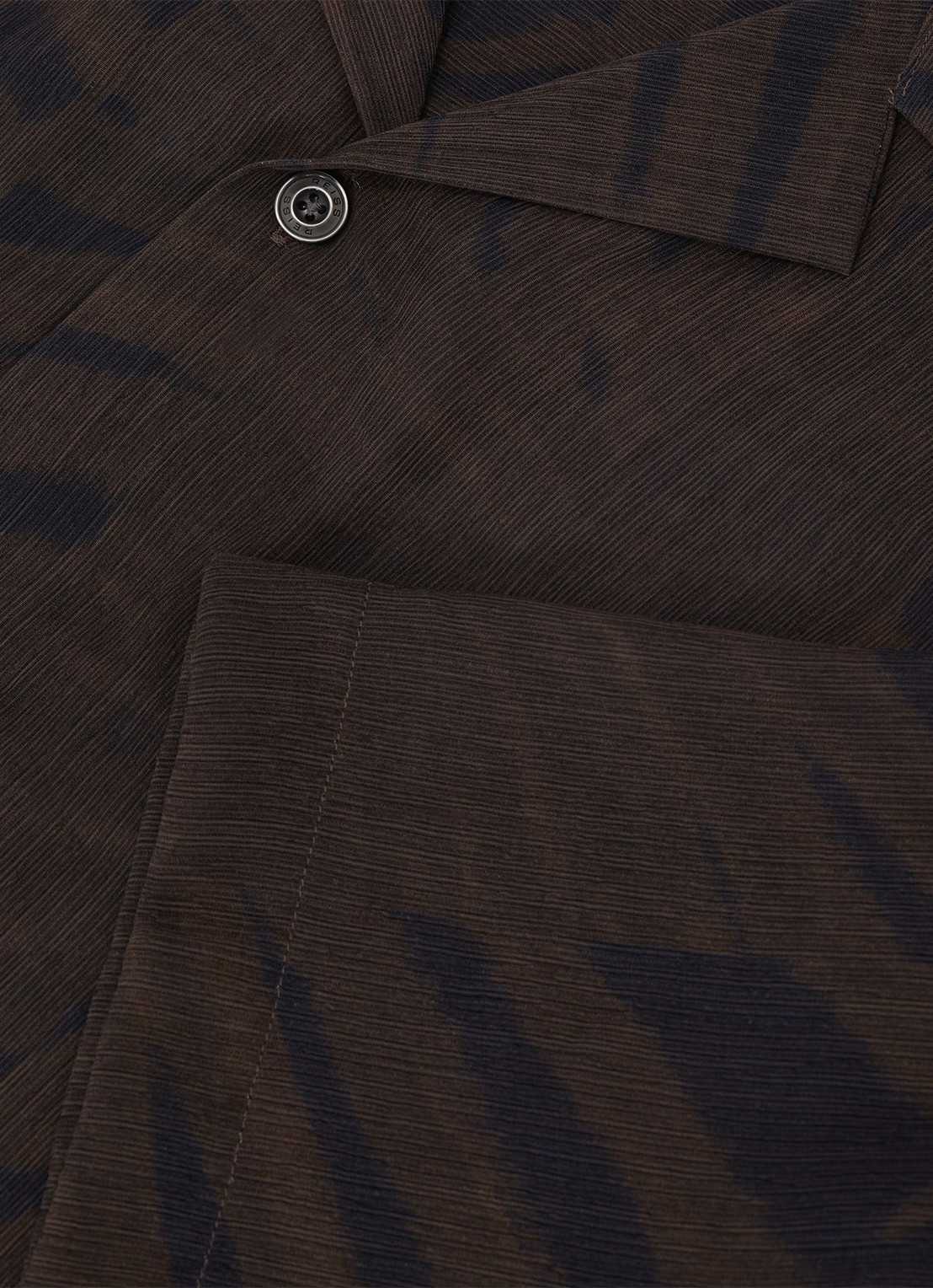 Reiss Shindora regular fit overhemd met grafische print - detail 3 bruin