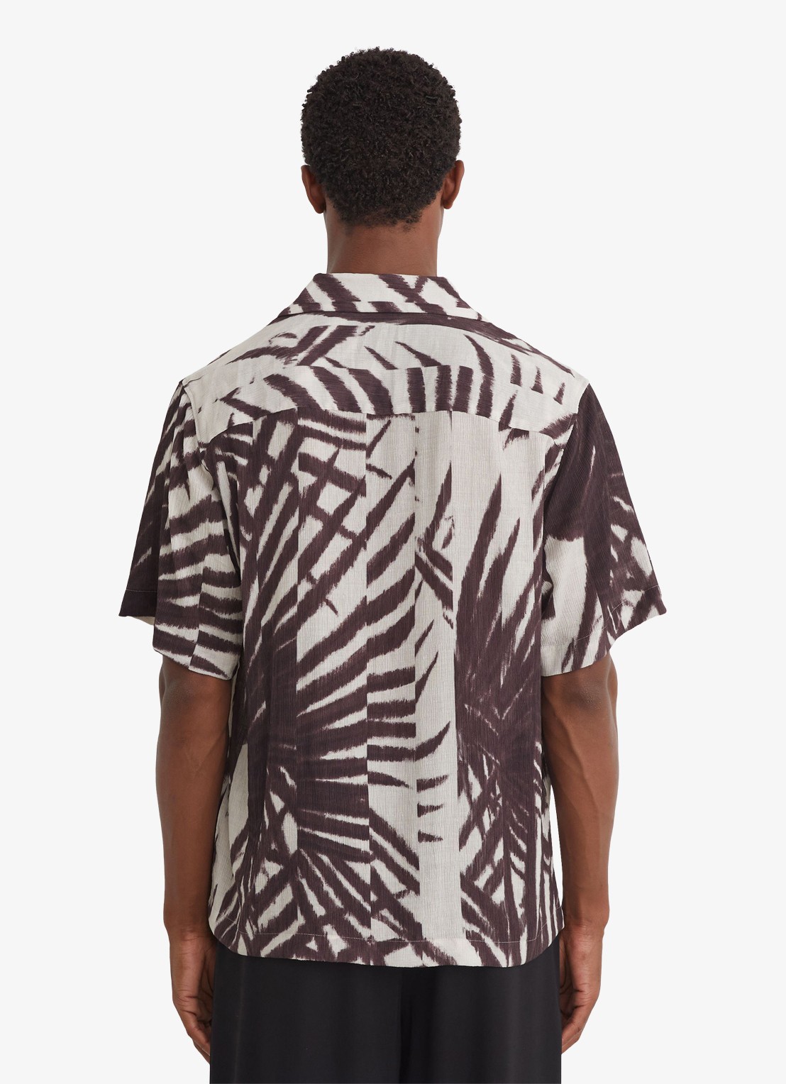 Reiss Shindora regular fit overhemd met grafische print - achterkant 4 bordeauxrood